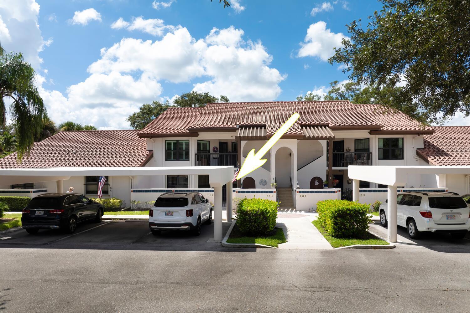 This is an updated, fully furnished two-bedroom, two-bathroom condo located in Montego Cove, a community for residents aged 55 and older. The condo features a spacious courtyard patio and an enclosed porch offering lake views. It has newer luxury vinyl tile (LVT) flooring and an updated kitchen with granite countertops. The generous living and dining area provides ample space for relaxation and entertaining. The primary suite includes walk-in closets, and the condo is equipped with storm protection featuring accordion hurricane shutters. Community amenities include two swimming pools, tennis and pickleball courts, and a clubhouse for social activities. Conveniently situated near downtown Stuart, this location offers easy access to US-1 shopping, local beaches, and medical facilities.