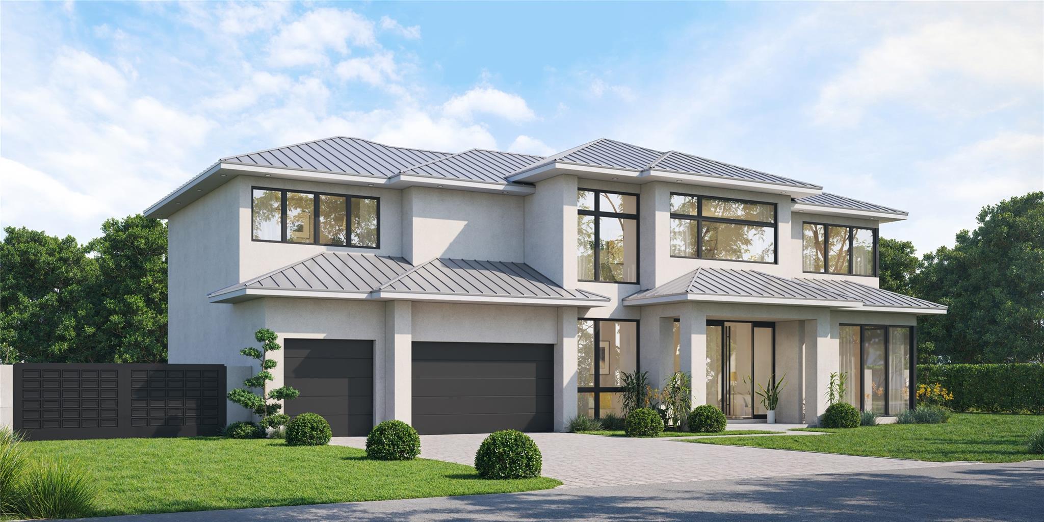 Spectacular new-build by award winning builder/designer Glenn Wright on a beautiful lot in Coral Ridge. Masterfully created to raise the bar in contemp architecture w/floor to ceiling windows for full length views of the landscaped tropical backyard. Sophisticated open floor plan w/ 4 bedrooms all ensuite, plus an ensuite office, and a powder room. A transitional smart home masterpiece featuring a crackling fireplace for intimate gatherings in the 21' tall great room, and a Chef's Custom kitchen with Dacor Appliances. The outdoor cooking area compliments the best of poolside living/dining with a massive oversized lanai. Spa-like ambiance w/luxurious bathroom accoutrements in primary suite plus two walk-in closets. And of course, a 3-car garage. Estimated Completed Date June 2025.