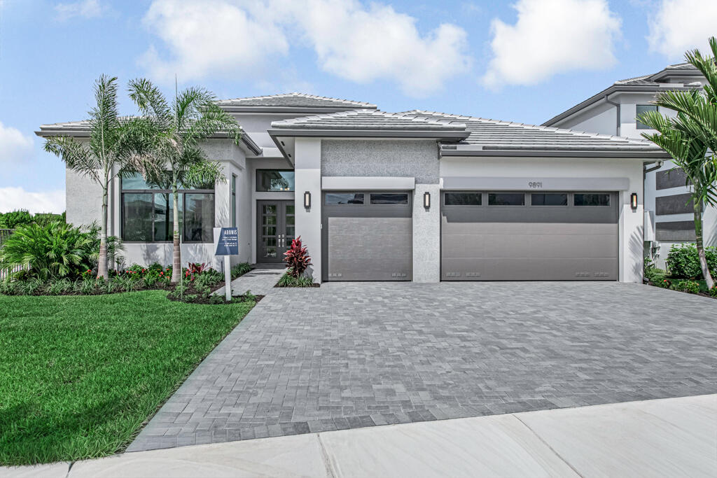 Experience luxury lakefront living in one of Palm Beach Gardens' premier new home communities. This completed and move-in ready Adonis model by GL Homes offers 4 bedrooms, 4 full bathrooms, a private den, and a 3-car garage, thoughtfully designed with approximately 3,240 living square feet and an open-concept floor plan ideal for both everyday living and entertaining.     The spacious great room flows seamlessly into the gourmet kitchen featuring a large center island, abundant cabinetry, walk-in pantry, and adjoining dining area. The luxurious primary suite offers dual walk-in closets and a spa-inspired bath, while three additional bedrooms provide comfort and privacy for family and guests. A private den offers flexibility for a home office, media room, or additional living space. Situated on a premium lakefront homesite spanning approximately 9,253 square feet, the outdoor living area showcases a covered lanai, private pool, and beautiful water views, creating the perfect setting to enjoy the South Florida lifestyle year-round.  Residents of APEX at Avenir enjoy exceptional resort-style amenities, including a clubhouse, fitness center, resort-style swimming pool, tennis courts, pickleball courts, basketball courts, walking and jogging paths, café, sauna, and more. Conveniently located near world-class golf, shopping, dining, beaches, and major highways.     HOA is approximately $418 per month, billed quarterly. Recreation fee is approximately $105 per month, billed quarterly. Annual CDD fee applies. All sizes, fees, and information are deemed reliable but not guaranteed and should be independently verified.