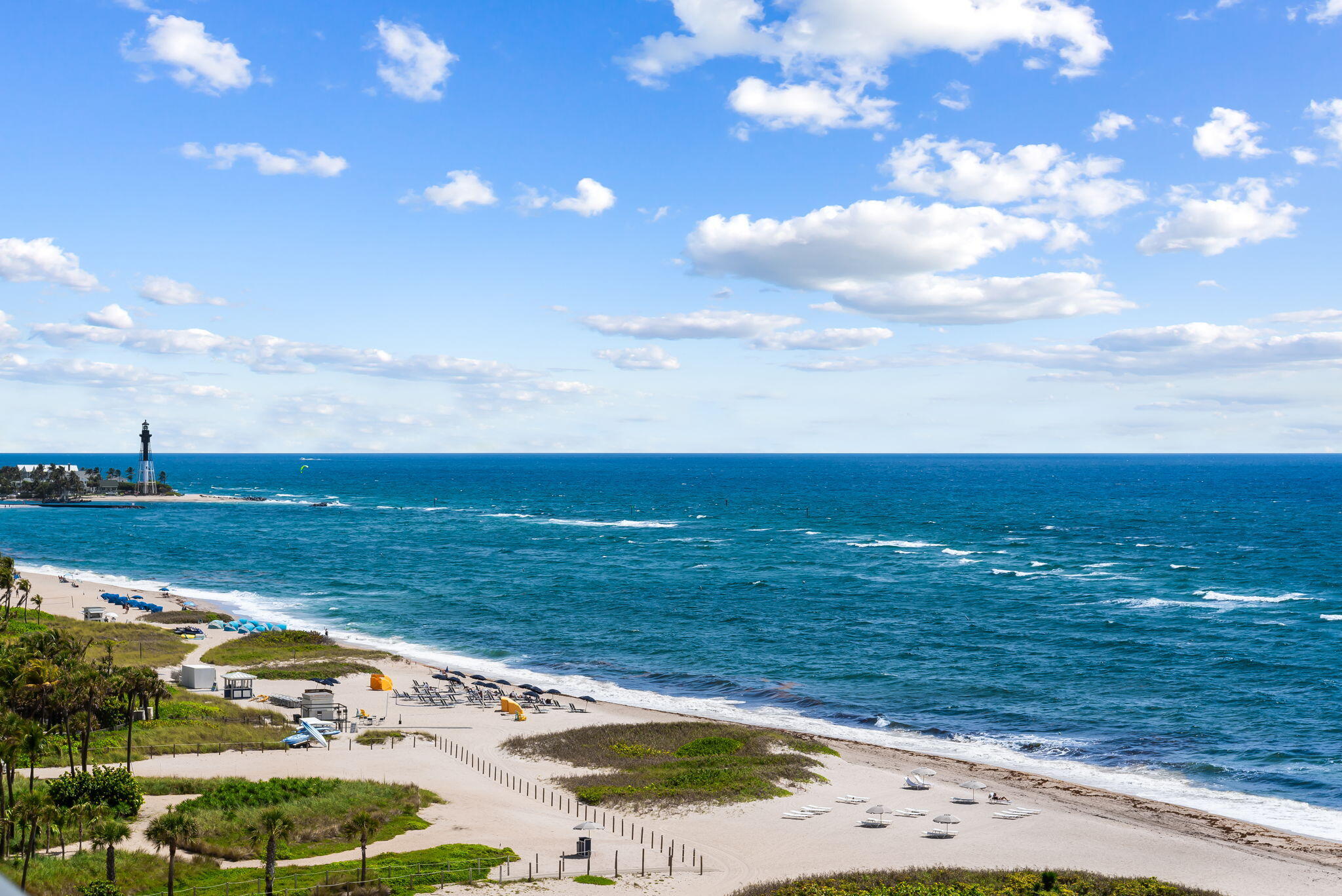Introducing an exceptional Casamar Pompano Beach NE corner oceanfront 3 -bedroom 3.5 bath +den 2,590 square foot luxury residence with 9'2" floor to ceiling glass windows. This sunrise to sunset flow through residence includes a private wrap around 1,400 square foot balcony with expansive views of the ocean, Hillsboro inlet lighthouse, Pompano Pier, intracoastal waterway and the city lights. Enjoy your coffee at sunrise with the tranquil sound of the waves and cocktails at sunset overlooking the cruising yachts on the intracoastal. Residence 906 features a private elevator entry into your private foyer. It is appointed with a gourmet kitchen with Sub Zero/Wolf appliances, coffee system and Italian cabinetry with a natural gas cooktop range. The building has a vast number of amenities: sunrise & sunset pools, hammocks, cabanas, pickle ball, gas grills, fitness center, chef's kitchen, VR gaming room, billiards/tv and card room. Top notch concierge services throughout the building. Beach service for chairs, umbrellas, towels and water. valet parking. Your new home sits on 2.83 acres of soft beach sand intertwined with protected dunes and only .5 miles to the Pompano Pier with a variety of dining choices.