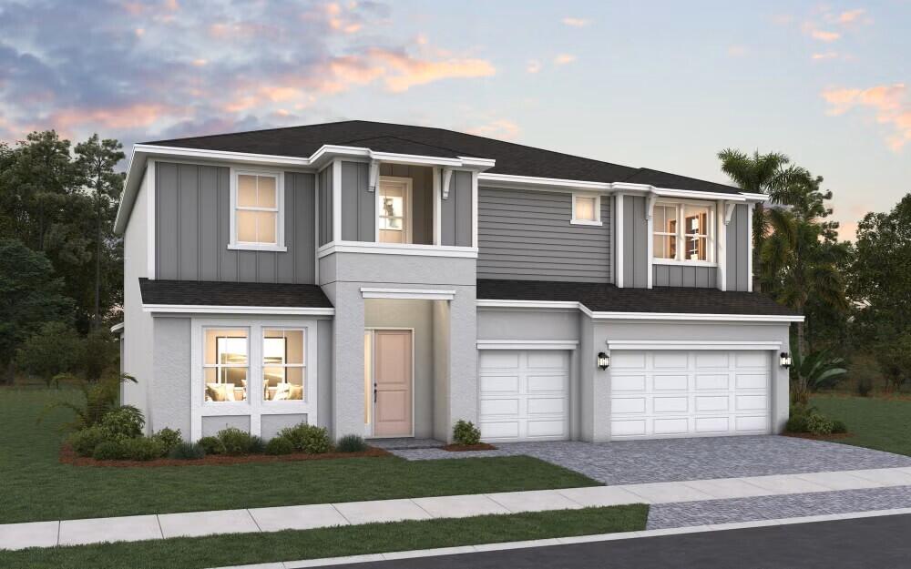 The Monaco is an exceptional two-story residence designed for modern living, offering 3,628 square feet of living space with 5 bedrooms, 4 bathrooms, and a spacious 3-car garage on homesite 40. This thoughtfully designed floorplan features an open-concept layout with expansive living areas perfect for entertaining and everyday comfort. The kitchen serves as the heart of the home with ample cabinetry, a large center island, and seamless flow into the dining and great room areas. The luxurious owner's suite provides a private retreat with a spa-inspired bathroom and oversized walk-in closet on the second floor. Additional bedrooms and flexible living spaces offer versatility for guests, a home office, fitness area, or multi-generational living.