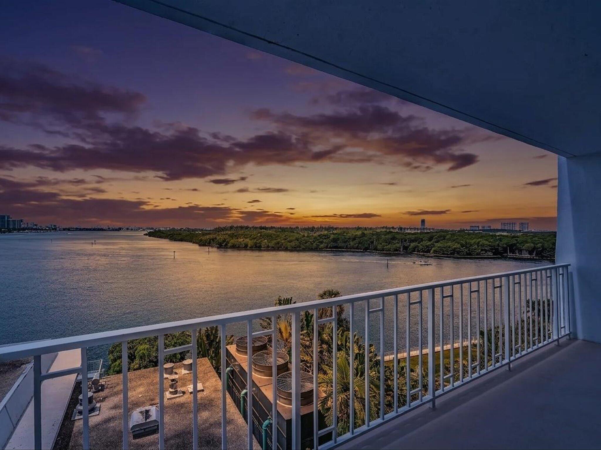 Stunning, bright, and spacious corner unit with direct Intracoastal views! This pristine 2BR/2BA condo features an expansive wrap-around balcony perfect for watching the boats glide by. Enjoy complete peace of mind with all-new impact windows and doors. The updated kitchen shines with beautiful new Blue Stone countertops and stainless steel appliances. Situated in a full-service building offering 24-hour security, a fitness center, a sauna, and a handy lobby convenience store. Best of all? You are steps from Haulover Beach. Easy to show and ready for its new owners,you'll love living here!