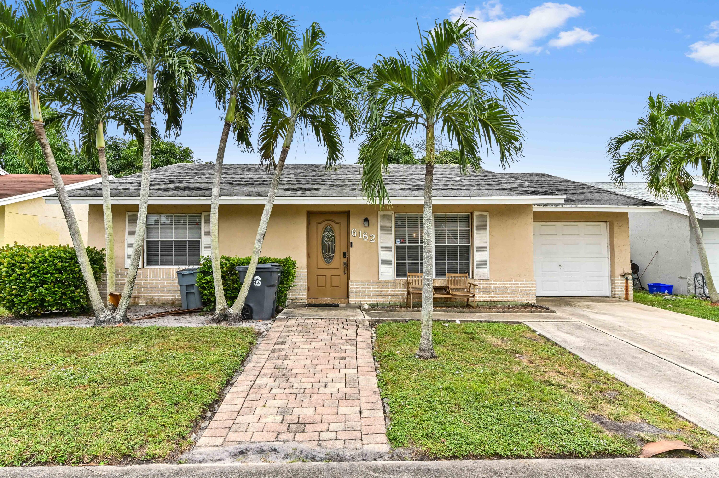 Discover the perfect blend of comfort and style in this charming 4-bedroom, 2-bathroom pool home, nestled within a beautiful community. The property boasts tiled flooring throughout, including the bedrooms, creating a seamless and elegant flow. The kitchen is a true centerpiece, featuring granite countertops, upgraded wooden cabinets, and plenty of space for meal preparation and storage. A dedicated laundry/storage room adds convenience, making daily tasks effortless. The main bedroom offers a private retreat with an ensuite bathroom designed for relaxation and practicality. Outside, the fenced backyard and inviting pool provide an ideal setting for outdoor living, whether you're hosting guests or enjoying a quiet afternoon. The home's thoughtful design, from its spacious layout to its premium finishes, ensures both functionality and sophistication.  Located in a community with low HOA fees, this home offers unparalleled value. You'll enjoy easy access to fine shopping, dining, and entertainment, all just minutes away. Whether you're seeking a serene sanctuary or a vibrant lifestyle, this exceptional property has it all.   Don't miss the chance to call it yours! AC: 2-3 years old Water Heater 3-4 Years old  All ages are approximate