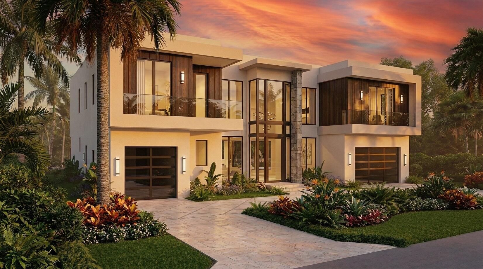 Welcome to 944 Cypress, an exceptional modern estate offering 7,937 total square feet of thoughtfully designed living space. This residence features 5 spacious bedrooms, including two luxurious primary suites, along with 6 full bathrooms and 3 half baths. The open layout includes a private study, versatile loft, and a gourmet kitchen with a walk-in pantry. Dual laundry rooms and a private elevator provide added convenience. Outdoors, enjoy a private pool with an integrated spa, complemented by a brand-new seawall and dock. Additional highlights include a durable concrete floor system and a 3-car garage. Estimated completion is slated for January 2027.