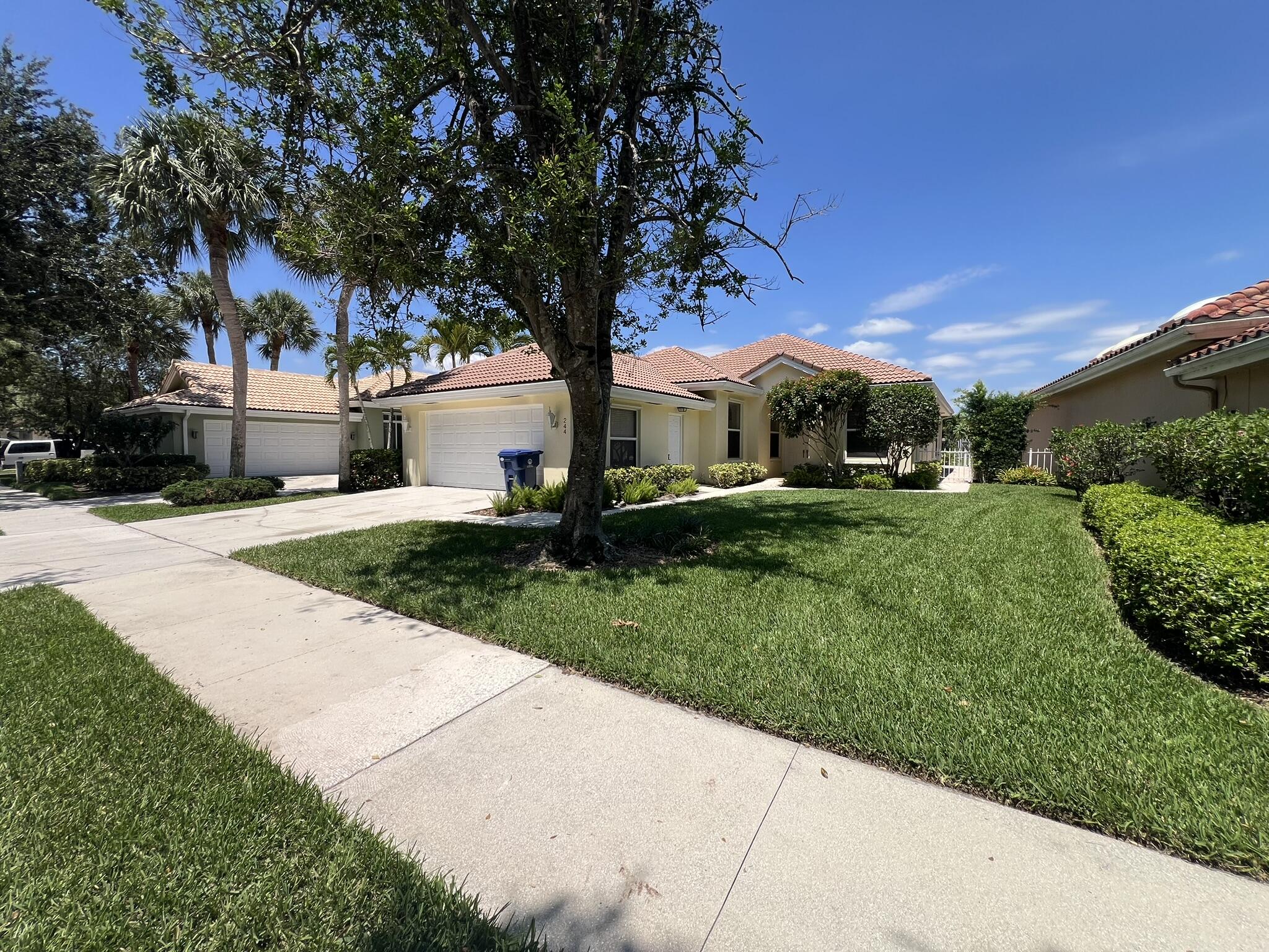 Beautiful DiVosta-built one-story single-family home featuring 3 bedrooms, 2 bathrooms, and a 2-car garage in one of Jupiter's most desirable neighborhoods. This light-filled residence offers an open and inviting floor plan with a neutral color palette, abundant natural light, and tranquil lake views. Enjoy your own private pool and a spacious backyard, perfect for relaxing or entertaining. The primary suite features two closets, while the ensuite bath offers dual vanities, a separate shower, soaking tub, and skylight that fills the space with natural light. HOA services include front lawn maintenance, trimming, irrigation repairs, and wet checks for added convenience. Ideally located near Jupiter's beautiful beaches, premier shopping, dining, I-95, and top-rated schools.  Available as an annual unfurnished rental only. One small pet will be considered with owner's approval. Tenant is responsible for all utilities.