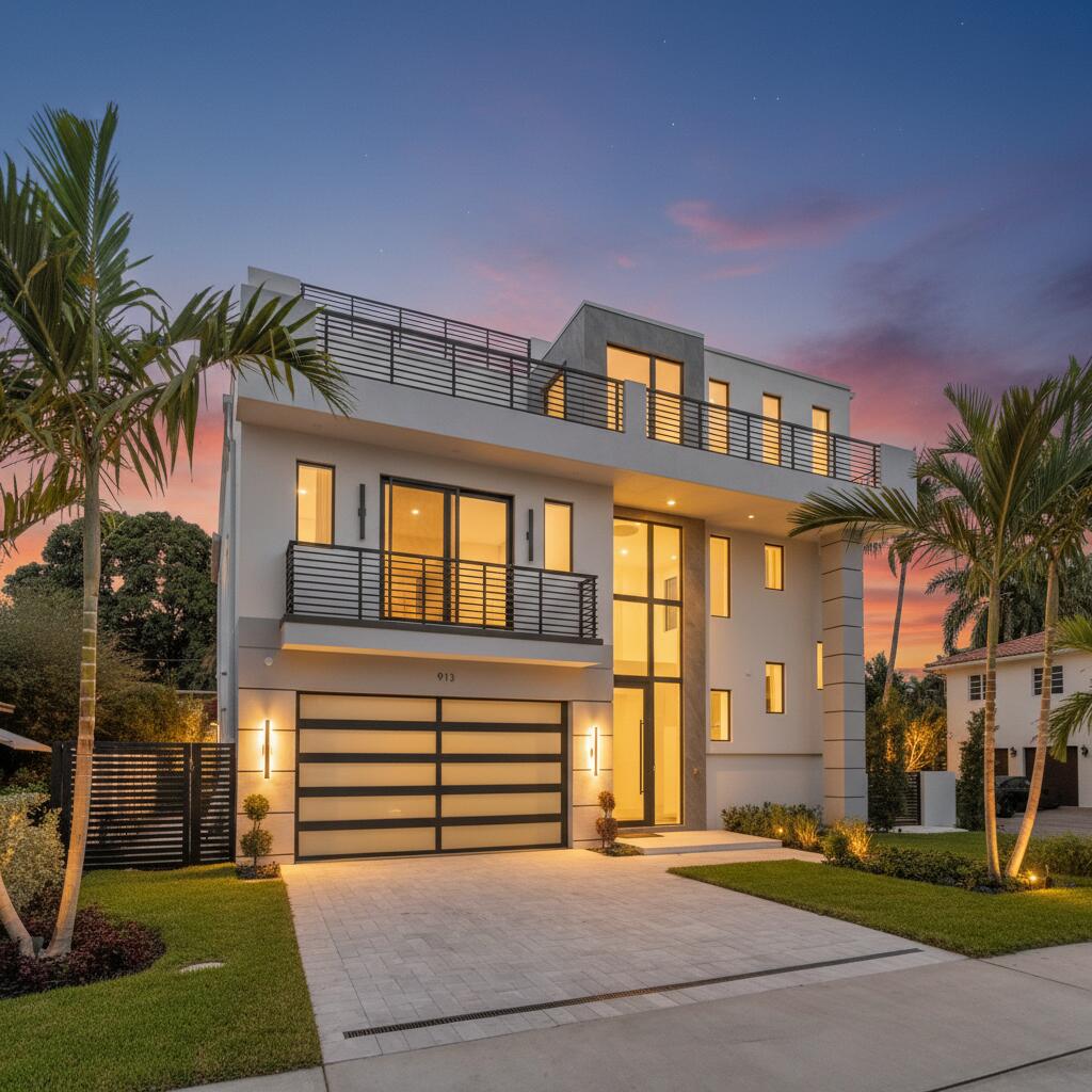 Exceptional custom-built home offering 5 bedrooms plus den, 5.5 baths, exercise room, loft, elevator, and cabana bath. Featuring approx. 4,990 SF of air-conditioned space and nearly 8,000 SF of total livable area. Enjoy over 2,300 SF of outdoor living with an infinity-edge pool, integrated jacuzzi, fully equipped outdoor kitchen, and balconies on the 1st, 2nd, and 3rd floors. Designed for seamless indoor-outdoor living and entertaining. Ideally located just minutes from the ocean and downtown.