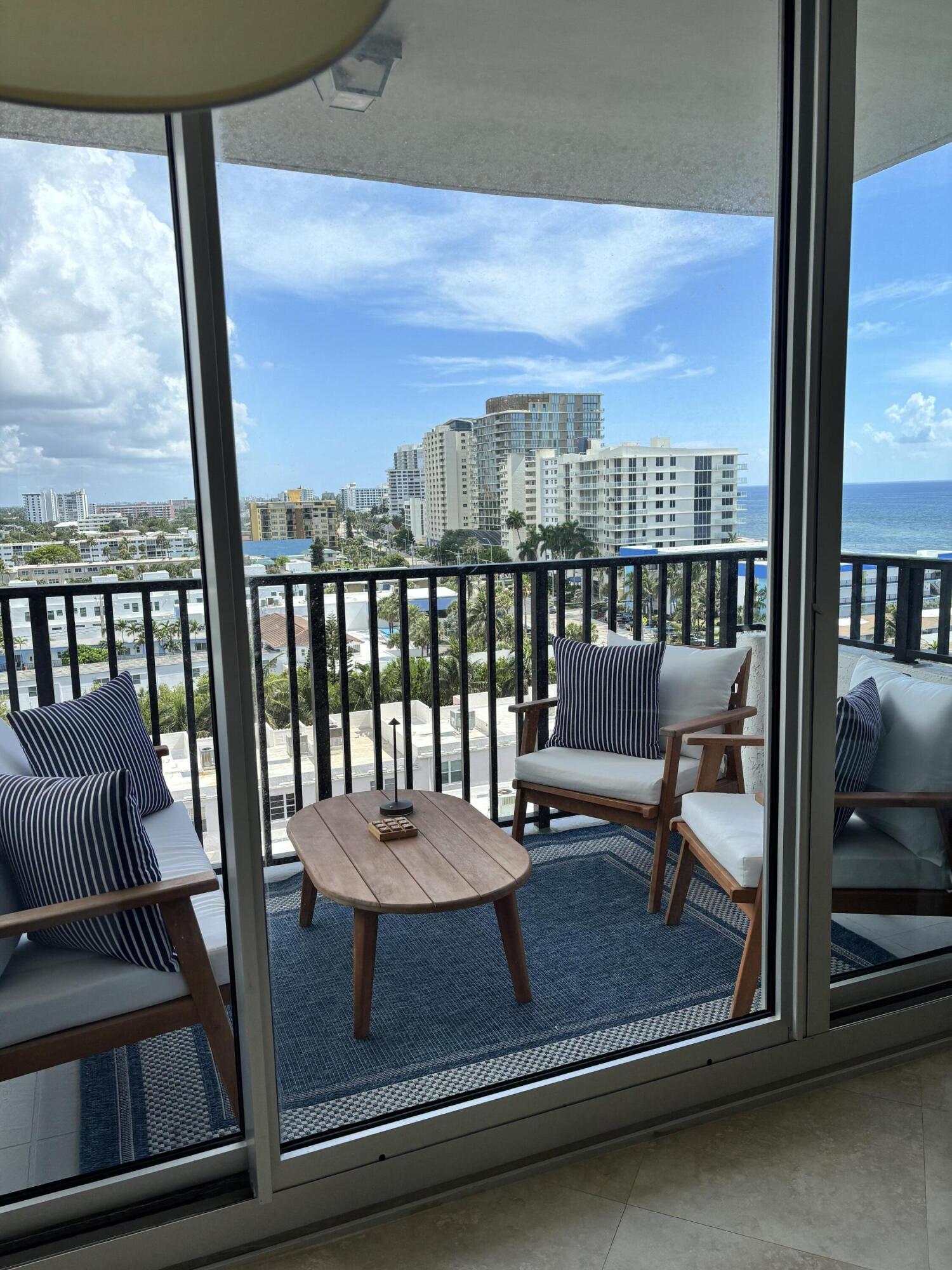 SEASONAL RENTAL - BREATHTAKING OCEAN & INTRACOASTAL VIEWS! Welcome to this stunning 2BR/2BA condo on the 18th floor of Silver Thatch at Atlantic Plaza in Pompano Beach. This 1,050 SF split-bedroom floor plan offers panoramic views spanning from the Intracoastal to the Atlantic, 2 en-suite baths, walk-in closets, central A/C, ceiling fans, and a fully equipped kitchen with new stainless-steel appliances. Beautifully furnished and move-in ready. One covered/garage parking space included. Building renovations nearing completion — residents will enjoy 2 pools, tennis, pickleball, bocce courts, a fitness center, and a covered pavilion with BBQ grills and seating for 40. Manned lobby with secure access. Internet & basic cable included. New Gym equipment! Beach access just steps away. AVAILABILITY: January 1 - March 30,  with some flexibility
