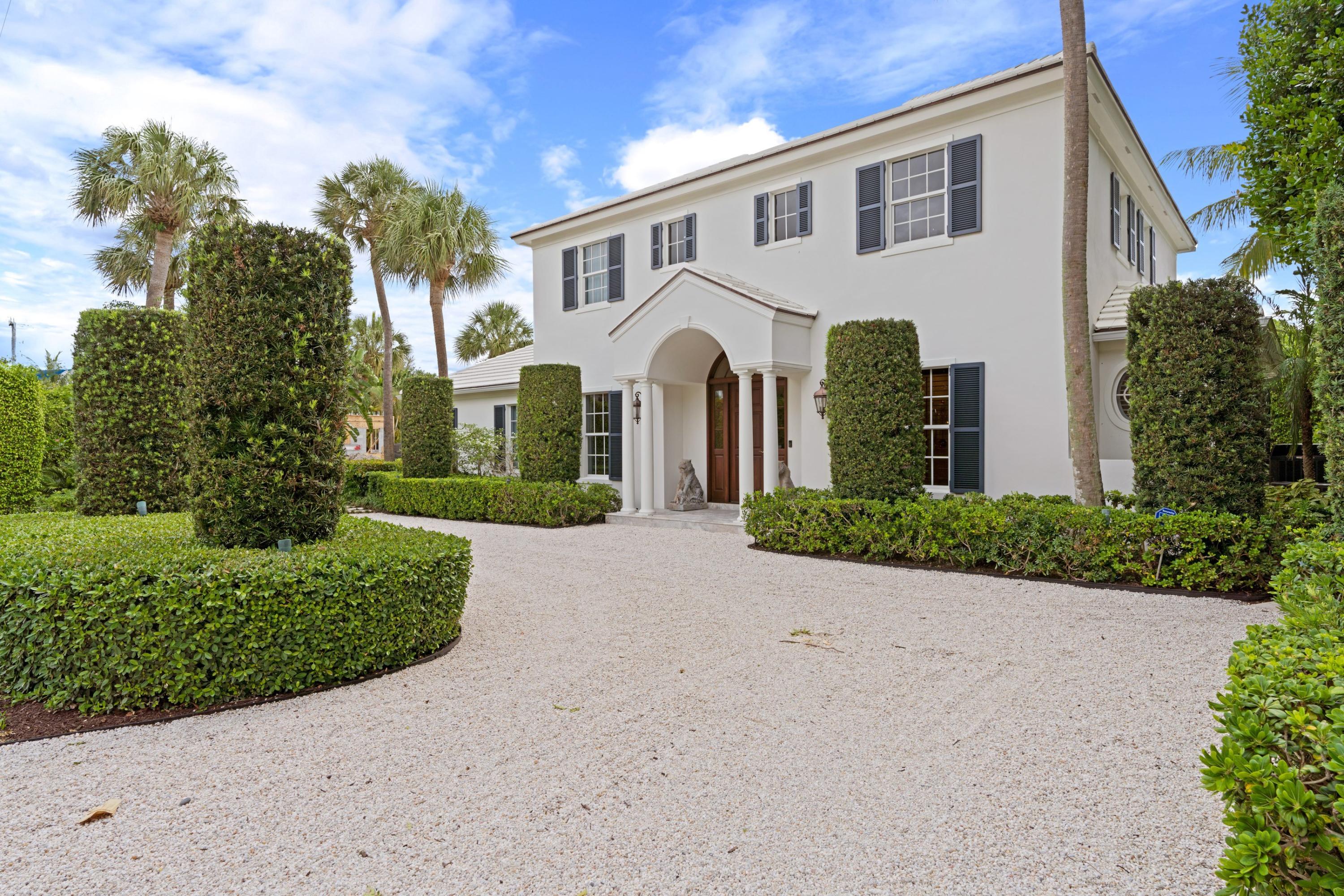 This elegantly designed 5 Bedroom, 4 1/2  Bathroom (including Powder Room) home boasts soaring ceilings,a first floor Master Suite, gourmet Kitchen with state of the art appliances, perfect for any chef, and custom cabinetry and closets throughout the home.  A lovely landscaped  Pool, 13 x 36, is reached by French doors from every room along the back of the home.  The property features hurricane impact windows and doors.  A two car air conditioned garage, also with hurricane impact door, and custom cabinetry, was pristinely updated for the car enthusiast.  This home has a prime location, on one of Palm Beaches most coveted streets, within walking distance of the ocean, the Lake Trail, The Beach Club, and the Palm Beach Country Club. Furniture negotiable. Beautiful, mature landscaping was recently enhanced by additional plantings and a stepping stone walkway around the perimeter.   In addition, this home is in perfect condition, turnkey, and ready for immediate occupancy.