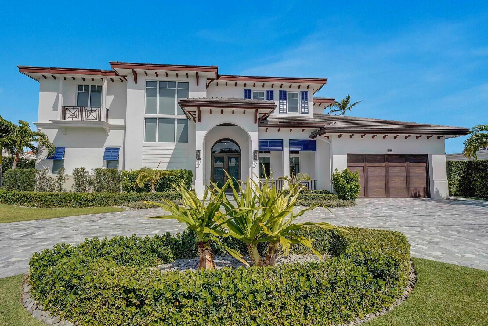 BRING YOUR BOAT! Step into a world of luxury with this stunning waterfront home, built in 2019 and situated on a spacious intracoastal lot. Boasting 100 feet of prime waterfrontage, this property is a dream come true for boating enthusiasts, offering deep water and a wide channel to accommodate up to an 80-foot yacht. Located on the prestigious Bimini Lane, residents enjoy deeded beach access, enhancing the coastal living experience. Enter through grand, oversized doors into an open floor plan that exudes elegance. The expansive living space, over 4,200 sq ft under air and more than 6,000 sq ft in total, features breathtaking water views visible from rear sliding glass doors that open to a pool and vanishing edge spa. This 5-bedroom, 5.5-bath home is designed for comfort & style. With the first floor hosting a luxurious bedroom suite, formal dining area, laundry room, powder bath, and a private cabana suite/In-laws quarters complete with a separate entrance.

The second floor, accessible via a private elevator or staircase, offers a gorgeous master suite, two additional guest suites with private baths, an office/den with a Murphy bed, a wet bar area, and a covered lanai. Outdoor living is equally impressive, with an outdoor kitchen, natural gas grill, and a large pergola perfect for enjoying ocean breezes. The dock is fully equipped with electricity, water, a fish cleaning station, and a 10,000 lb boat lift, making it ideal for any boating adventure.

Additional features include a full-house 80kw Generac Quiet Source generator, high-end plumbing and electrical fixtures, a Sub-Zero appliance package in the kitchen, and a Trane A/C unit in the garage, perfect for a home gym. Security is paramount with a comprehensive system including cameras inside and out. The backyard is a true oasis, with a spiral staircase connecting the upstairs balcony to the pool area, artificial grass, professional landscaping, and a full-house water purification system.

Located on the coveted Singer Island, this property is more than just a home it's a personal retreat where modern craftsmanship meets unparalleled coastal living. Paradise is calling!