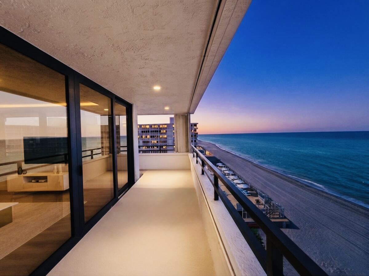 Discover coastal luxury in this exceptional 3-bedroom, 2.5-bathroom waterfront condominium located in the prestigious Concordia East, Thirty Five Sixty Condo community in South Palm Beach. This expansive corner unit features 2,025 square feet of beautifully designed, single-story living space boasting direct ocean views. Enjoy the seamless indoor-outdoor lifestyle with a massive wrap-around covered balcony, perfect for entertaining or relaxing to the sound of the waves. The thoughtfully laid-out floor plan offers generously sized bedrooms all with a ocean view and direct oceanfront access with deeded beach access. Additional highlights include a completely renovated oasis, 2 ensuite bedrooms, walk in closet, and brand new appliances. Embrace pristine beachfront living at its finest! Can rent immediately  3X per year, Min. 60 days.  Building (and unit) has been completely redone. $90k assessment to be paid by seller at closing.