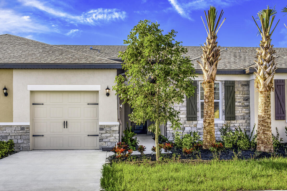 Ask about our incentives, builder-paid closing costs, and more! The Patricio plan perfectly blends style and functionality. This inviting one-story home features a welcoming foyer and a spacious, open layout designed for comfort. The expansive family room is ideal for relaxing, while the chef-inspired kitchen, with a large island and breakfast bar, makes entertaining a breeze. The generous master retreat and two additional bedrooms offer plenty of space for the whole family. Enjoy top upgrades like granite countertops, stainless steel Whirlpool® appliances, walk-in closets, and front yard landscaping. All of this in the beautiful Celebration Pointe community, complete with fantastic amenities!