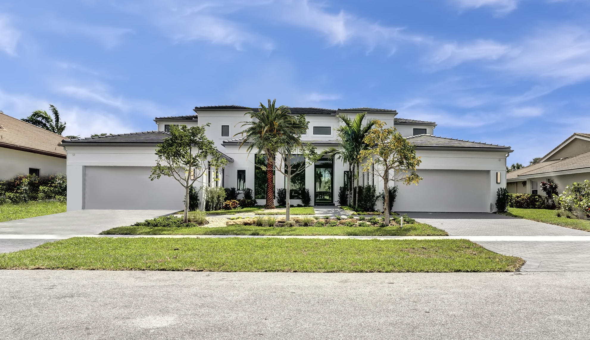 Over 6,000 square feet of luxurious living space on a quiet cul de sac in award winning Delaire Country Club strategically situated with unobstructed panoramic views of the golf course. Carefully crafted, this bright residence boasts soaring ceilings, 5 graciously proportioned bedrooms + an office, including a first floor owner's retreat and fabulous chef's kitchen designed for an entertainer's dream. This natural gas home is walking distance to the club house with custom design work, impact windows and doors and seemingly endless upgrades. Delaire is a private boutique country club where 324 custom homes surround a BRAND NEW 27 hole, championship, no tee time golf course. The newly built clubhouse houses a state of the art 16,000 sq ft fitness center, outstanding culinary cuisine, a resort style pool area, 8 Har Tru tennis courts & more! Generous extended family policy as well!