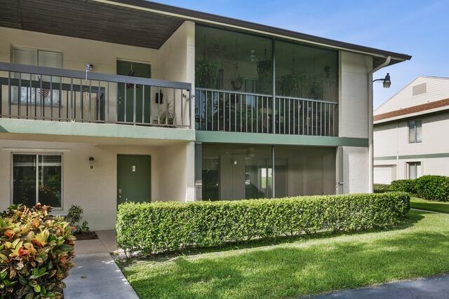 Welcome to Chasewood South! Step inside this beautifully renovated first-floor condo and enjoy the perfect blend of comfort and convenience. With 860 sq. ft. of bright, open living space and stylish laminate flooring throughout, this home feels spacious and welcoming from the moment you walk in. Unwind outdoors on your private enclosed patio—perfect for morning coffee, evening relaxation, or entertaining friends. You'll also love the extra storage closet, two assigned parking spaces, and thoughtful touches like ceiling fans in every room and patio.  The central air system is equipped with a Blu-QR Ultraviolet light, giving you added peace of mind.  Impact rated single hung windows in bedroom and only hurricane shutters for patio enclosure plus boat and RV storage. Roof replaced in 2021