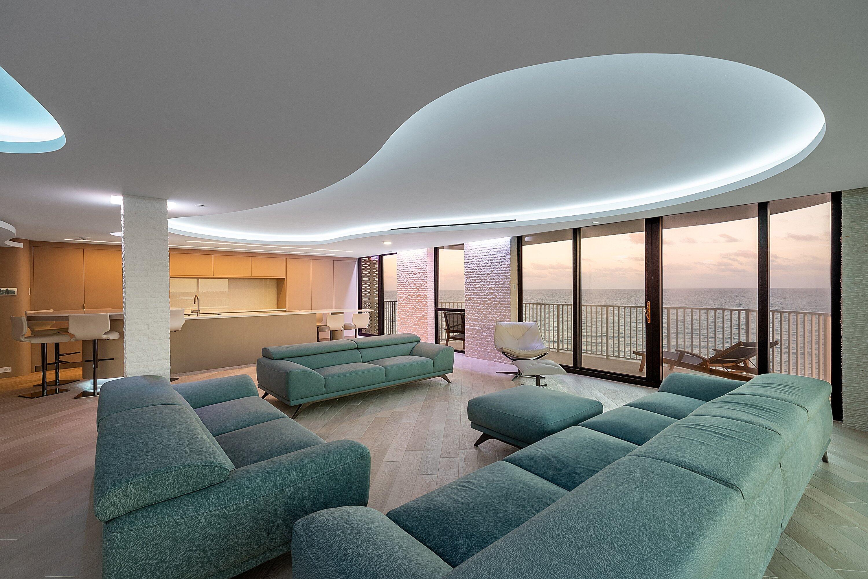The Art of the Curve: 3360 South Ocean Blvd, 5G-I & 5F-I  Imagine a home where the architecture follows the flow of the Atlantic. This eco-chic masterpiece is a rare fusion of two premium residences, meticulously reimagined into a 3,859-square-foot sanctuary.  Every detail is bespoke: from the interior curved walls and matched wood paneling to the Crestron-controlled lighting that sets the mood at a touch. Designed for the grand entertainer, the home boasts dual Gaggenau kitchens, stone-walled bathrooms with under-lit vanities, and custom wooden pocket doors that disappear into the walls.  Step out onto any of your four private balconies to witness 180 degrees of pure Palm Beach—from the first light of the ocean sunrise to the golden glow of the Intracoastal sunset.   Below, the resort-style pool glimmers, inviting you to the private beach access just steps away. Complete with two renovated poolside cabanas.  The building has just emerged from a comprehensive 2+ year concrete restoration, and the seller has fully paid over $250,000 in special assessments, offering you total peace of mind.Building Amenities include:24/7 White-glove Doorman service, 2 Har-Tru Tennis Courts & State-of-the-art Fitness Center, 2 Dedicated Garage Parking Spaces. Location: Just minutes from world-class dining, elite shopping, and PBIA.  This is not just a residence; it is a legacy. Turnkey & Re-imagined