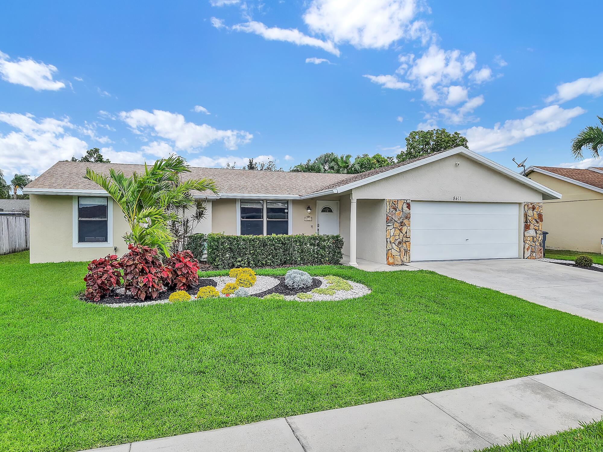 Welcome home to this immaculate, move-in-ready 3BR/2BA split-floor-plan ranch in a top-rated school district! Inside, enjoy tile flooring throughout and a beautifully remodeled kitchen featuring both smart and newer appliances, new countertops, and a custom pantry with soft-close pull-out drawers. Modern upgrades include energy-saving solar panels and a whole-house water filtration system. Best of all, bring your outdoor toys! This is one of the rare neighborhoods that allows parking for your RV or boat on the side or in the backyard. Nestled on a quiet interior lot with sidewalks and streetlights, perfect for outside activities. This won't last!  **Storage shed not included.