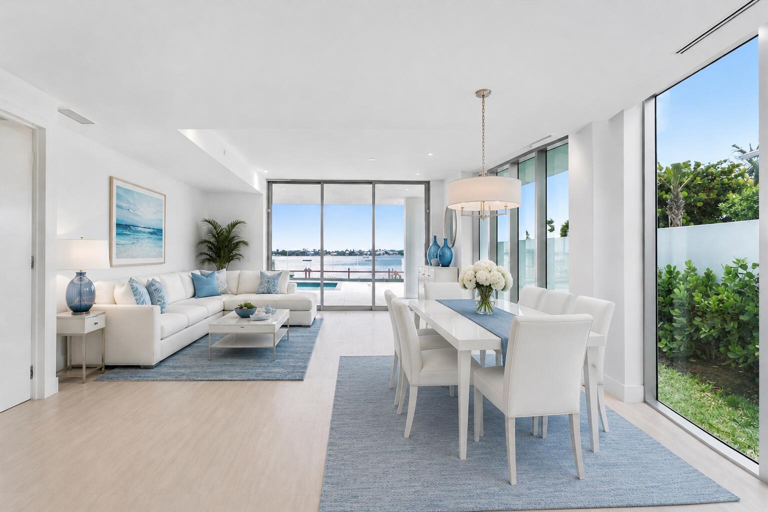The ONLY DIRECT WATERFRONT Intracoastal Townhouse available in West Palm Beach! Brand new and never lived in.  4 Bedrooms, 4-1/2 baths with a huge waterfront patio with a private pool and outdoor kitchen, as well as a second floor waterfront balcony, all directly overlooking the intracoastal.  The amazing amenities in this 52 unit condominium include a concierge, valet, theater, club room, billiard room, both East and West facing pools with cabanas, fitness center, massage rooms, bike storage, cafe, wine lockers, private dining rooms, multiple entertaining spaces, community dock (coming soon) and garage parking. Call Guy or Geri for a private showing. Taxes shown are for the period 5-29-26 to 1-1-27, as this is new construction.