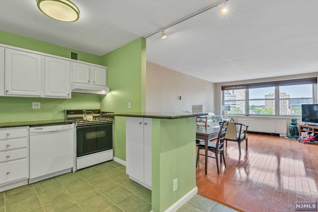 Watch the sun rise over the GWB from the living room of this east facing one bedroom, one bath coop at Med North. Welcoming, tiled entry with custom closet, you immediately see the opened and renovated eat in kitchen with hi top counter top and extra storage beneath. Living room has hardwood plank flooring. Bedroom has extra large walk in closet and hallway has 2 more closets: a linen closet and another for bonus storage. Gut renovated bathroom with special touches completes this special place. Med North offers 24/7 concierge service, on site management and maintenance offices. Community room is available to host meetings or parties. Gym, storage require monthly fees, pool has an annual membership. On floor laundry room for all residents. Parking assigned after closing, $90/month indoors and $75/month outdoors. Close to the GWB and NJ highways. Free bus for Columbia University employees across the street. Neighborhood park completes the Med North experience. Take a look !