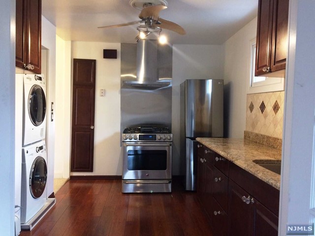 Location, Location, Location! 1/2 block from NYC Express Bus. 2nd floor of top/bottom 2-family owner occupied home. Renovated kitchen with gleaming high end SS appliances, vent hood, granite counter and washer/dryer. Updated bathroom with granite tile floor, shower over tub and modern vanity/sink. This contemporary light and bright, clean and well maintained 1 BR, 1 BTH is perfect for NYC commuting or those who require easy highway access. Very large BR, spacious living room, kitchen with French Doors leading to DR. In addition, tenant has full and exclusive use of attic with electricity (no heat) for storage. Landlord allows use of backyard patio and parking in driveway is negotiable, however street parking with permit is available. Applicants must supply current tri-merge credit report from all 3 agencies, NTN Report, dogs under 30 lbs. and/or cats allowed. Tenant pays heat, gas, electric and salary must be 3:1 ratio income to rent. NO SMOKING - NO TOBACCO, VAPING OR CANNIBUS.