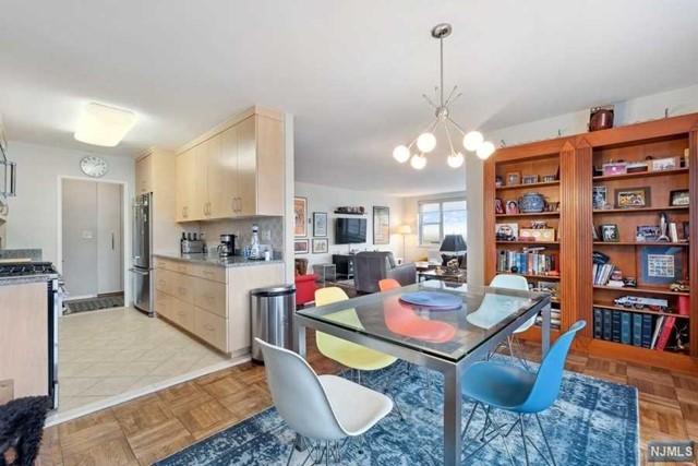 CONTACT HALLEY NATKIN COLDWELL BANKER FORT LEE (917) 626-8240. PRESENTING 2000 LINWOOD AVE #19A...Welcome Home to Med South Fort Lee! DELUXE CORNER 2 bed/2 Bath condo with PANORAMIC EAST, NORTH, and WEST Views. 1290sqft (approx) Floor plan features Welcoming Living Room w/Oversized balcony , Formal Dining Room, Renovated Galley Style Kitchen, Beautifully Renovated Bathrooms, All New Doors, 2 spacious bedrooms, & Generous closets. Hardwood parquet flooring throughout. Amenities include 24/7 concierge/security,onsite management,laundry on floor,community room,kids playroom,tennis/basketball,BBQ area & playground. Pool and gym available with annual membership fee. Parking assigned after closing $85/$75/$65 per month per car. Choice of Spectrum or Verizon for cable. Constitution Park, NJ Transit Bus Stop to NYC and free Columbia shuttle pick-up/drop-off across the street! Close to downtown Fort Lee with shopping and restaurants. NOT FOR INVESTORS-Must own for 2 years prior to renting!