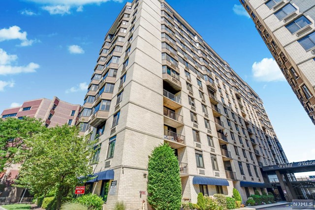 ELEGANTLY UPGRADED. BRILLIANTLY BRIGHT AND RARELY AVAILABLE SOUTHEAST END UNIT, approx. 1356 SF, featuring TERRACE and 9' CEILINGS! On an exclusive floor with its own reception area, this residence offers a spacious floor plan. The expansive Formal Living Room transitions into the Formal Dining Room with Terrace access. The Eat-In Kitchen boasts ample counter space, cabinetry, and a pantry. KING-SIZED Bedrooms include a Master Suite with neutral bath and two double closets, and a second bedroom with a double closet and neutral hall bath. NEWLY PAINTED INTERIOR with abundant closets throughout. Parquet wood floors, including closets. Prime parking: 1 indoor and 1 covered outdoor space included in maintenance. This luxury high-rise offers 24-hour security, two renovated gyms, storage, pool, and guest parking! NO ASSESSMENTS. Commuter-friendly with express bus to Port Authority, train to Hoboken/NYC, highways, Hackensack Medical Center, and more! INCREDIBLE VALUE - DON'T MISS OUT!