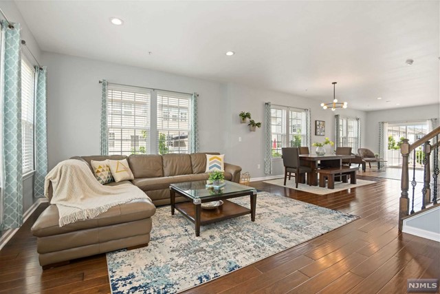 Available to rent from SEPTEMBER 1ST WEEK A Corner Layout 4BR/2.2BA approx 2,100sqft spanning across 3 levels. Located in Bergen County's most sought-after Townhome Community this RARE corner layout brings in ample natural light.The 1st level features the foyer, a MOST NEEDED Bedrm w/half bath,2 storage closets & 2 car attached garage. Entertainment ready, your 2nd fl is all about breathtaking open concept Living-dining-kitchen areas w/tons of windows, multifunctional lounge space off the kitchen, outdoor deck, powder rm, glass-tile backsplash, SS appliances, statement island, quartz countertops & window treatments. Upstairs Master Suite features 2 Walk-In Closets, Tray Ceilings, Dual Vanity & Stand-up shower. Additionally-2 spacious bedrms, full bath, more storage closets & laundry on the same level.*Also listed for sale- MLS#22021527* NO PETS NO EXCEPTION* Renter's insurance req'd. Due at signing: 1MO, 1.5MO security deposit, and 1MO broker fee. Interview/credit check req'd.