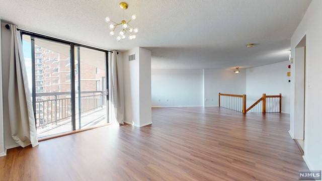 Fully Renovated, bright & Rare duplex features 2 Bdrms/ 2.5 Baths w/serene Hackensack river & spectacular sunset views in Harmon cove towers! 2 Walk-out terraces overlooking the swimming pool! 1446 sq ft of living space, main floor features L-shaped Living & dining room, w/sliding glass doors leading to the oversized walk- out terrace. Large Renovated eat-in Kitchen w/ plenty of kitchen cabinets, granite countertops, kitchen floor tiles, New SS appliances and Kitchen island! New floors throughout the 1st floor, Renovated Powder room! 2nd floor features a large Master bdrm suite w/ spacious bath, Stall shower, double vanity, sauna room, walk-in closet, 2nd bedroom w/ closet, Addl. oversized closet, 2nd bath. Central heat & A/C, In-unit washer/dryer. Amenity rich bldg incl 24hr drmn/concierge, assigned garage parking, security, elevators, pool w/ cabanas, kids pool, gym, locker room, Sauna, bike room, basketball/tennis courts, Kids play room, Game room, play area. Easy commute to NY
