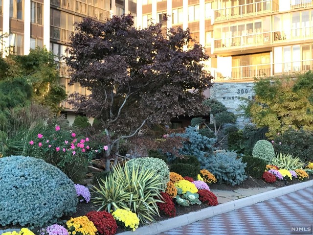 Beautifully renovated 2BR/2Bth condo in 300 Winston Tower luxury full amenity highrise bldg. Much desired spacious "C" line (1509sf + 146sf terr) on 16th fl with stunning mountain/sunset views! Move-in ready! No 'popcorn' ceilings, no wallpaper! Elegant hardwood floors, crown moldings, modern EIK w/custom cabinets & granite countertops, walk-in pantry,newer doors & windows w/marble sills,huge walk-in closet/dressing area in Master BR. Newer heating/AC units. Laundry facilities and extra storage on same floor. Indoor pkg $70/mo for one car, $125/mo tandem space. Tennis ct, swimming pool, 24hrs doorman, security, children's playground, community room, pickel ball, basketball, NEW fitness center and beautiful park like grounds to enjoy! Dry cleaners & nail salon on premises. NYC transportation at doorstep. JUST PACK & MOVE-IN!