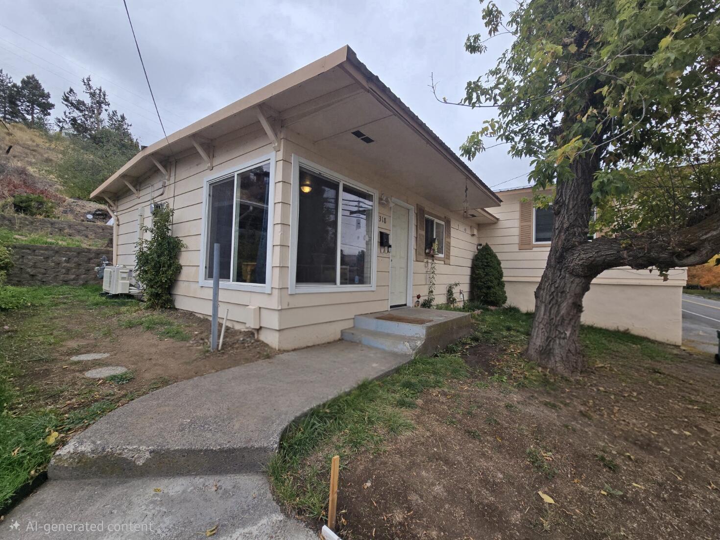 This spacious property features 2 large bedrooms, 1.5 baths, and an open floor plan perfect for entertaining. The home has been updated with new double-pane windows, a new heat pump, and fresh paint.  Step outside to the terraced backyard and enjoy views of Lake Ewauna, the migratory bird trails, and the city.