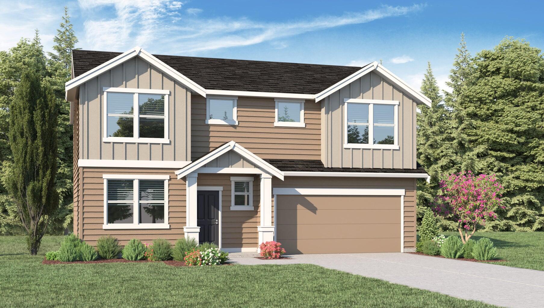 A new DR Horton community in beautiful Klamath Falls! Our popular Baker plan has an open concept layout with kitchen open to living area, 4 bedrooms PLUS a den on first floor, 2 car garage on quiet street! Quartz countertops, premium laminate flooring, stainless steel appliances with gas range, large island and pantry! Hi-efficiency furnace, Smart home package and new home warranty, we've got you covered! Up to $5000 finance incentive when using affiliated lender! Renderings and photos are representational of plan, but not actual home. Specs, features, colors and masonry vary.