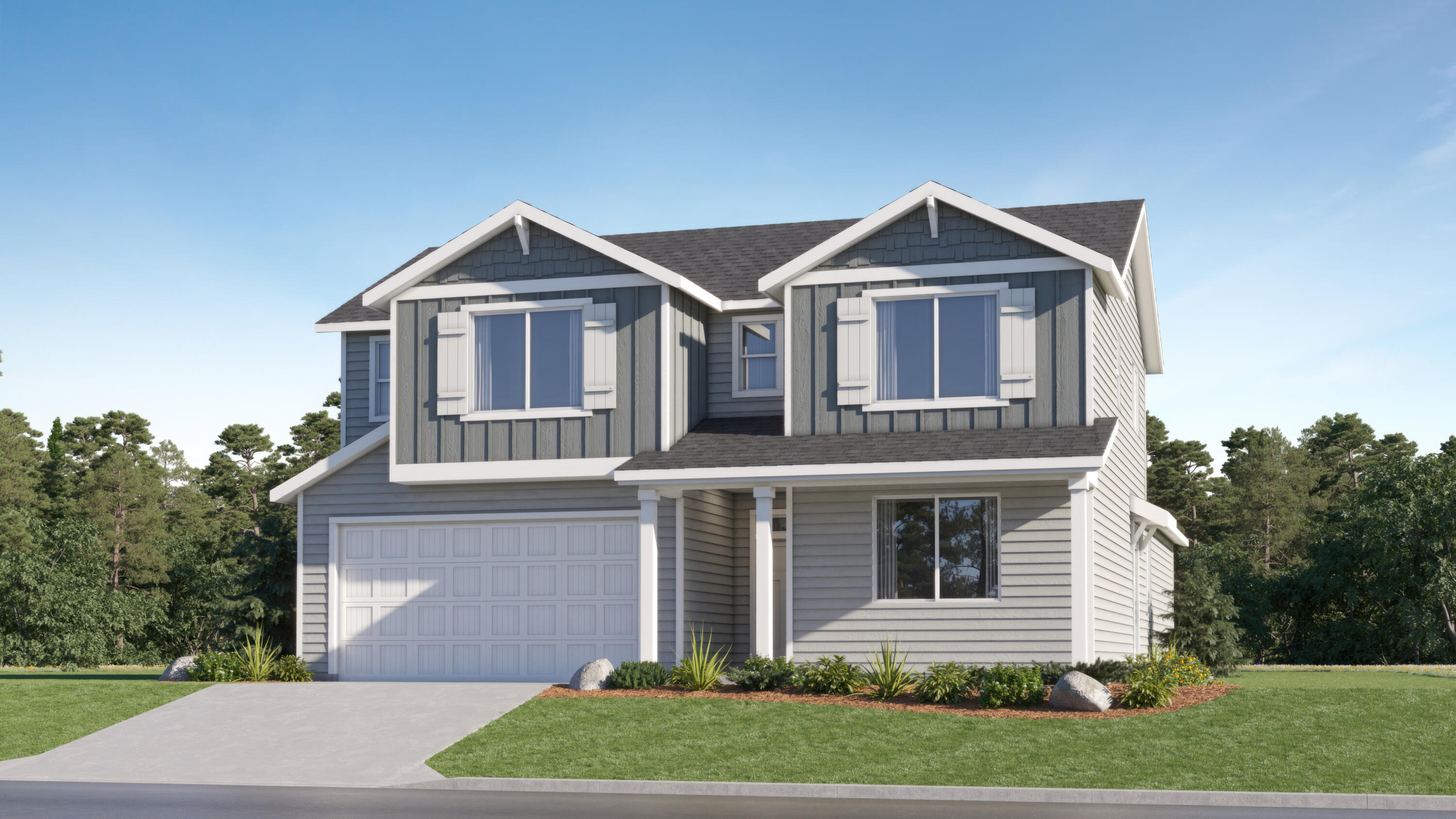 Welcome to Acadia Pointe, a new community in NE Bend by Lennar offering easy access to shopping, dining, and local parks. This new-construction Leverich plan features Lennar's signature Next Gen® suite with its own private entrance, living area, bedroom, bathroom, and laundry. In the main home, an open design connects the great room, kitchen, and dining area, extending to a patio. Upstairs are three bedrooms, including a primary suite with an en-suite bath complete with a double vanity, separate tub & shower, and walk-in closet. Highlights include quartz countertops, Shaker-style cabinetry, LVP flooring in the kitchen & entry, LVT in the baths, and two-tone interior paint. Xeriscape front landscaping with drip system, backyard fencing, central AC, refrigerator, washer & dryer, and blinds are included at no extra cost. Est. completion: April 2026. Homesite 80. Rendering is artist conception only. Photos are of a similar home, features and finishes will vary. Taxes not yet assessed.