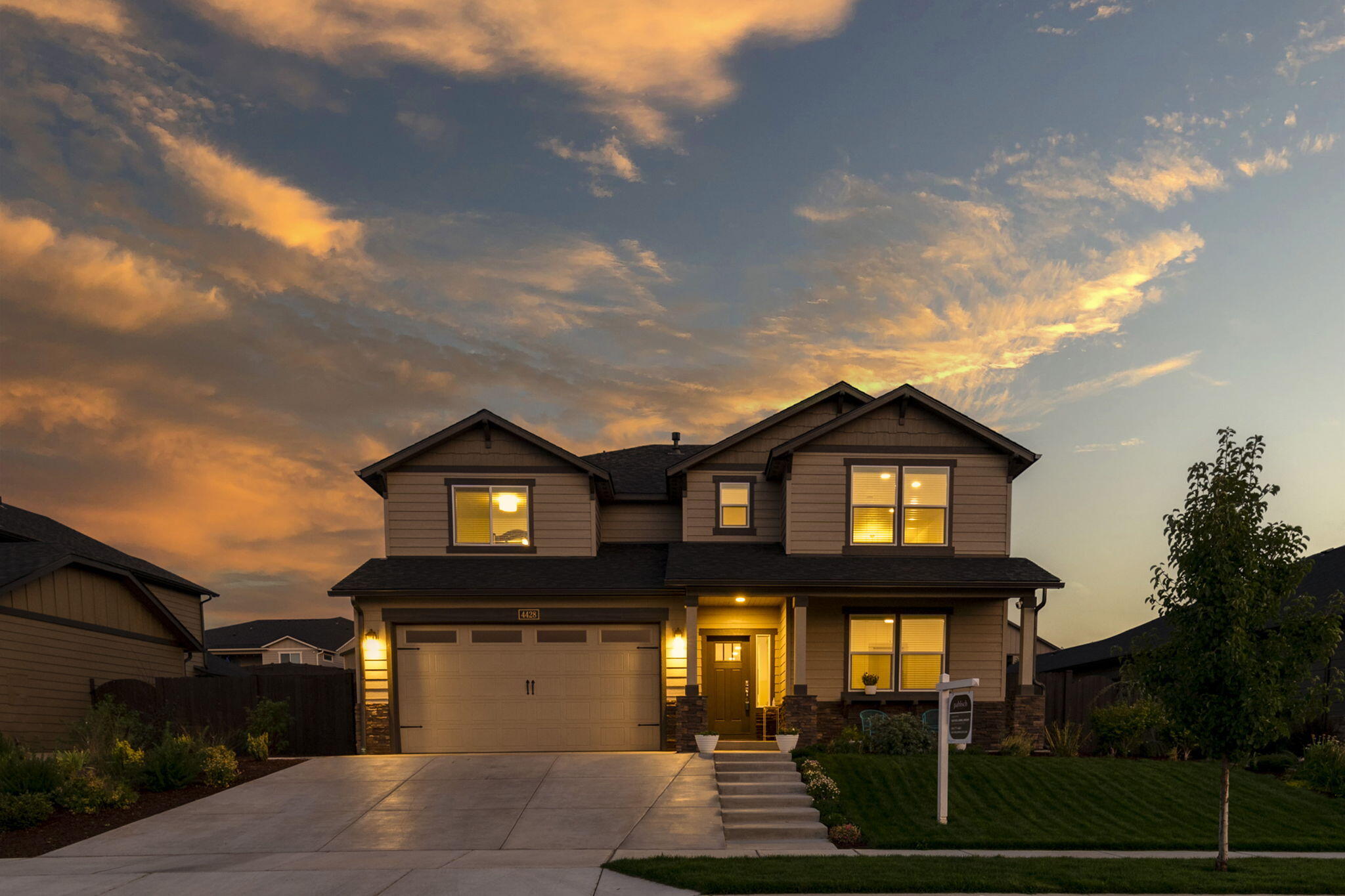 Two story dream home with amazing views is here! This home 2968 Sq Ft home has 4 bedrooms, 3 baths plus a large loft on the second featuring stunning mountain
views. This home has one bedroom and full bath down stairs for multi-gen living. Just down the gracious entry is a great room with a fireplace to cuddle up by while 
engaging guests in the open concept living area. The adjacent kitchen boasts an island, quartz counters, stainless appliances and storage pantry. When you are ready, 
escape to your primary suite featuring a soaking tub to soak your cares away, separate shower, double vanity with plenty of counter space. Stay comfortable with central gas furnace that will help to keep you warm in this winter and A/C to keep you cool in summer. Step onto the back patio to enjoy your morning cup of coffee while watching the sun create a glorious hues over your private oasis. landscaping with sprinkler system in the front and fully fenced backyard low maintenance backyard.