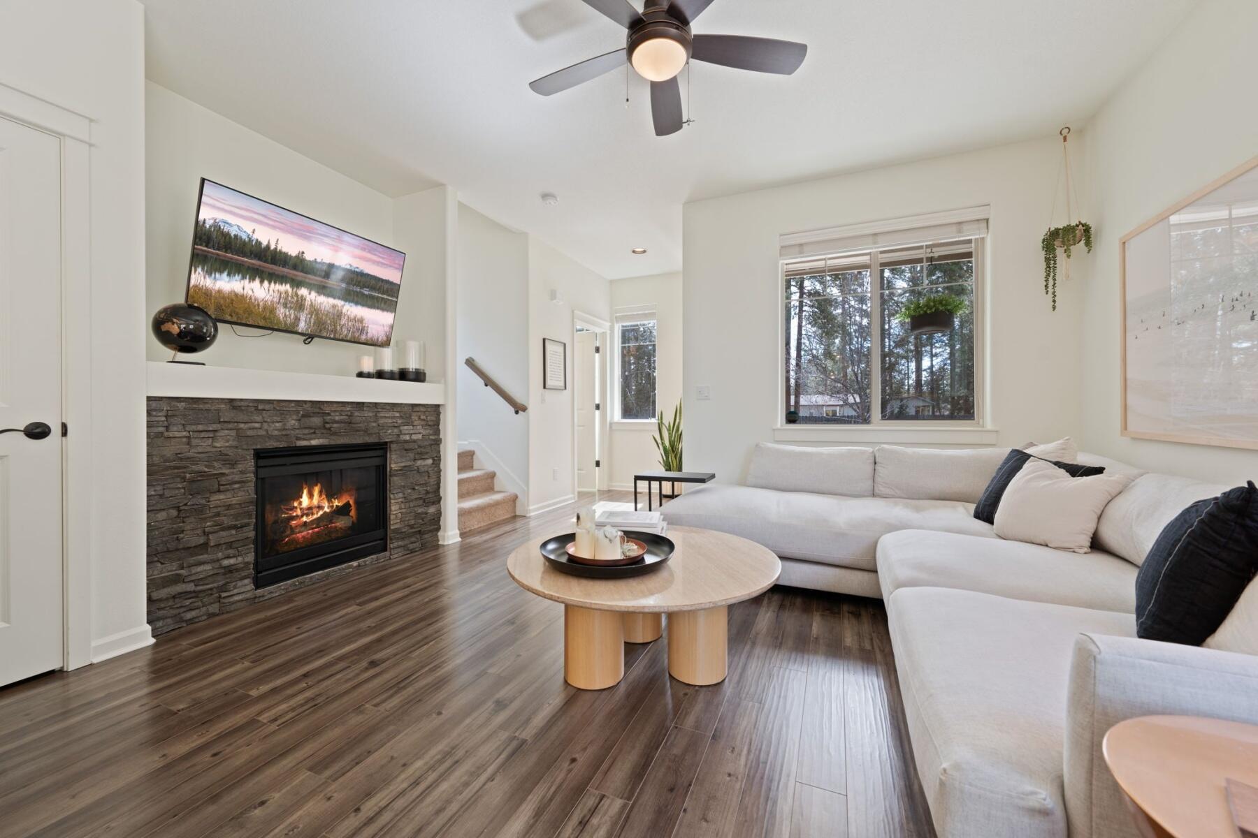 Step into style, comfort, and effortless living in this stunning Pacific Northwest Craftsman! Bursting
with natural light and fresh interior paint, this thoughtfully designed Pahlisch home offers a
spacious, open floor plan and standout features like under-cabinet lighting, an epoxy garage floor
with shelving for ample storage and upstairs laundry for convenience. Enjoy a brand new Jacuzzi in the
private courtyard, plus a spacious patio and BBQ gas line for tasty meals. Plant your favorite flowers in the large pots lining the patio. 
This home is surrounded by mature trees in an adorable neighborhood, it's perfect for morning coffee
or evening entertaining. Enjoy access to a nearby private neighborhood park, perfect for gatherings. Just a short walk to shops and restaurants - this one truly has it all!