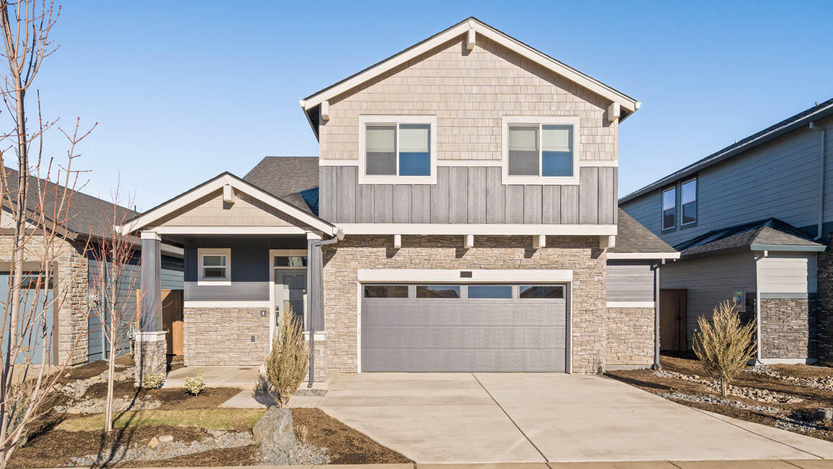 Welcome to Stevens Ranch, the highly anticipated master planned community in SE Bend featuring parks, walking paths, the new Bend library, shopping & restaurants! Move in Ready! Our Diamond plan offers an open concept living area features a lovely fireplace that seamlessly connects the kitchen & dining spaces. The gourmet kitchen features stainless-steel appliances, and quartz countertops. The primary is luxurious with soaking tub, double vanity & walk-in closet. covered patio, Smart home features & new home warranty. Located next to a walking path this home is one you don't want to miss!  Buyer to receive closing cost credit and a special rate incentive through builder's preferred lender. Ask sales agent for more information. Sales office hours are 9:30am - 4:30pm daily. Photos are representative of plan only and may vary as built.