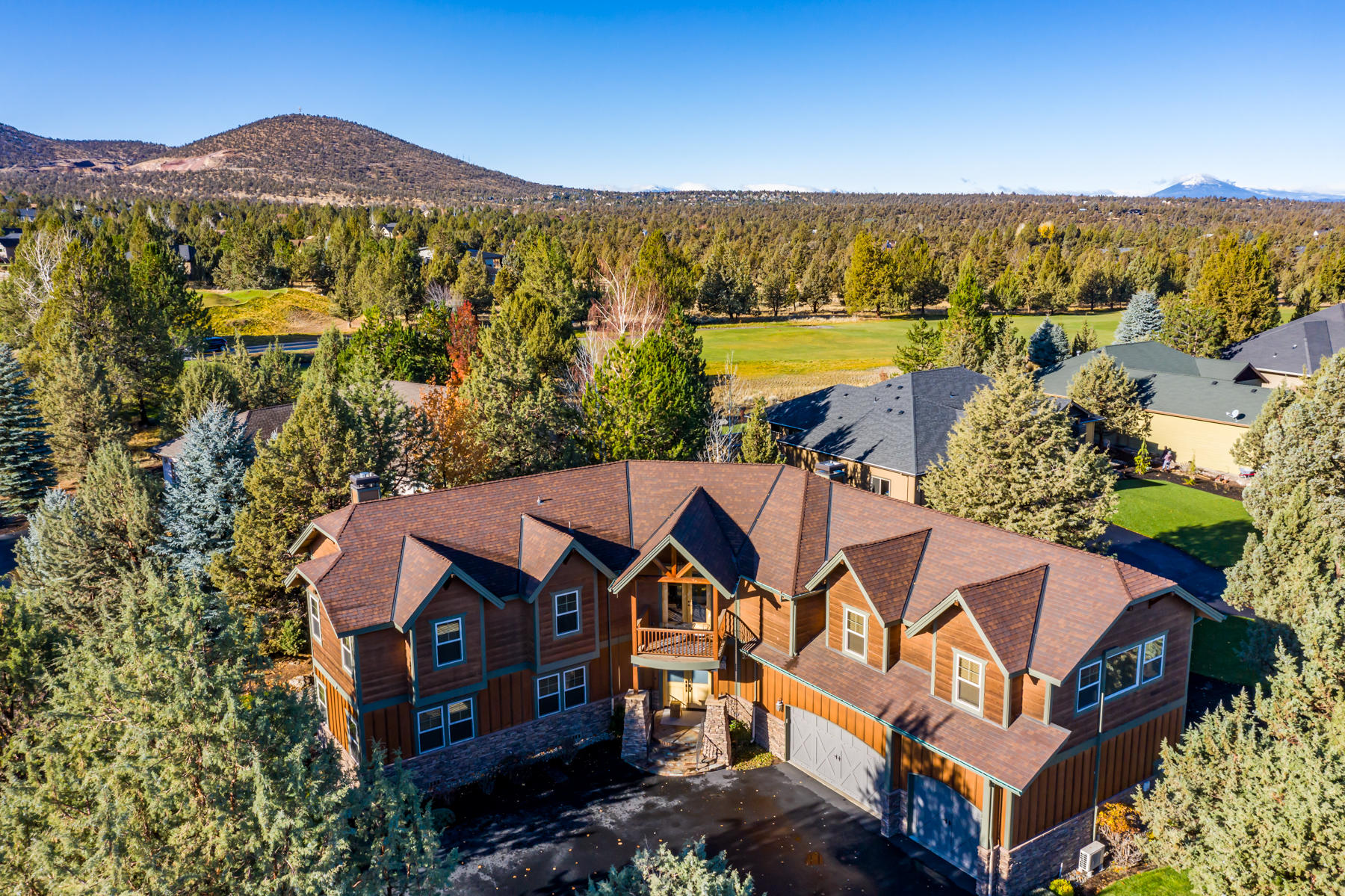 Amazing opportunity for an Eagle Crest Property on the Ridge. This home has it all and more! Large gourmet kitchen that opens to the Dining Room and Living Room with a 2 story cozy fireplace rock wall and open timber beams. The Home features 4 separate master bedrooms all with on suite full bathrooms plus a half bath downstairs and full bathroom off bonus room.  Huge Bonus room with wet bar for entertaining and a loft area upstairs that leads to a deck to enjoy your morning coffee and mountain views. Great location inside the resort, just steps away from the golf course and all Eagle Crest amenities from bike trails, multiple pools, tennis courts and so much more! Enjoy everything Central Oregon has to offer from your own backyard. Not many homes like this offer a perfect set up for a Vacation Rental to get top nightly rent or personal property use to gather all your friends and family in one place!  Don't miss this one!