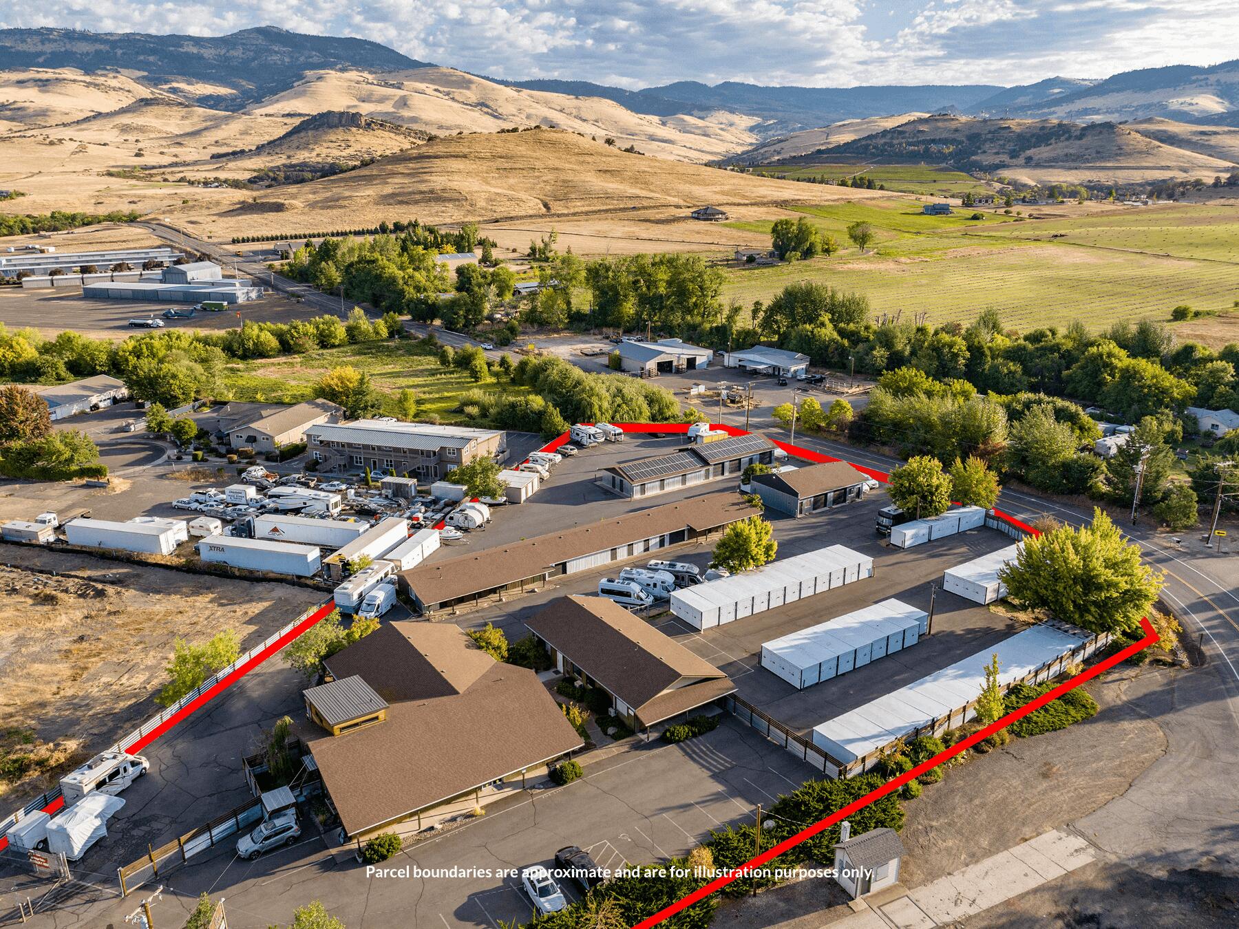 ''Corner Storage'', in beautiful Ashland, Oregon! A rare offering on the open market, Corner Storage is the only facility of its kind publicly available in the region. A local icon, the facility is on a prominent corner on Hwy 66, enjoying strong traffic, signage, and easy L/R access. Unit mix is diverse and appealing, with 129 storage units (size varies - see OM), 9 office suites, 7 warehouse studios, and 37 leased parking spots. There is excess land in the NE corner that could be developed for additional revenue. The rent roll is strong and shows real upside of $5,000+/mo. Significant improvements include new siding, full paving in '17, solar panels, newer roofs, public sewer, and well pump. The mgr's quarters have been remodeled into a modern masterpiece. The opportunity is clear at Corner Storage. Please do not disturb employees or customers. See attached docs!