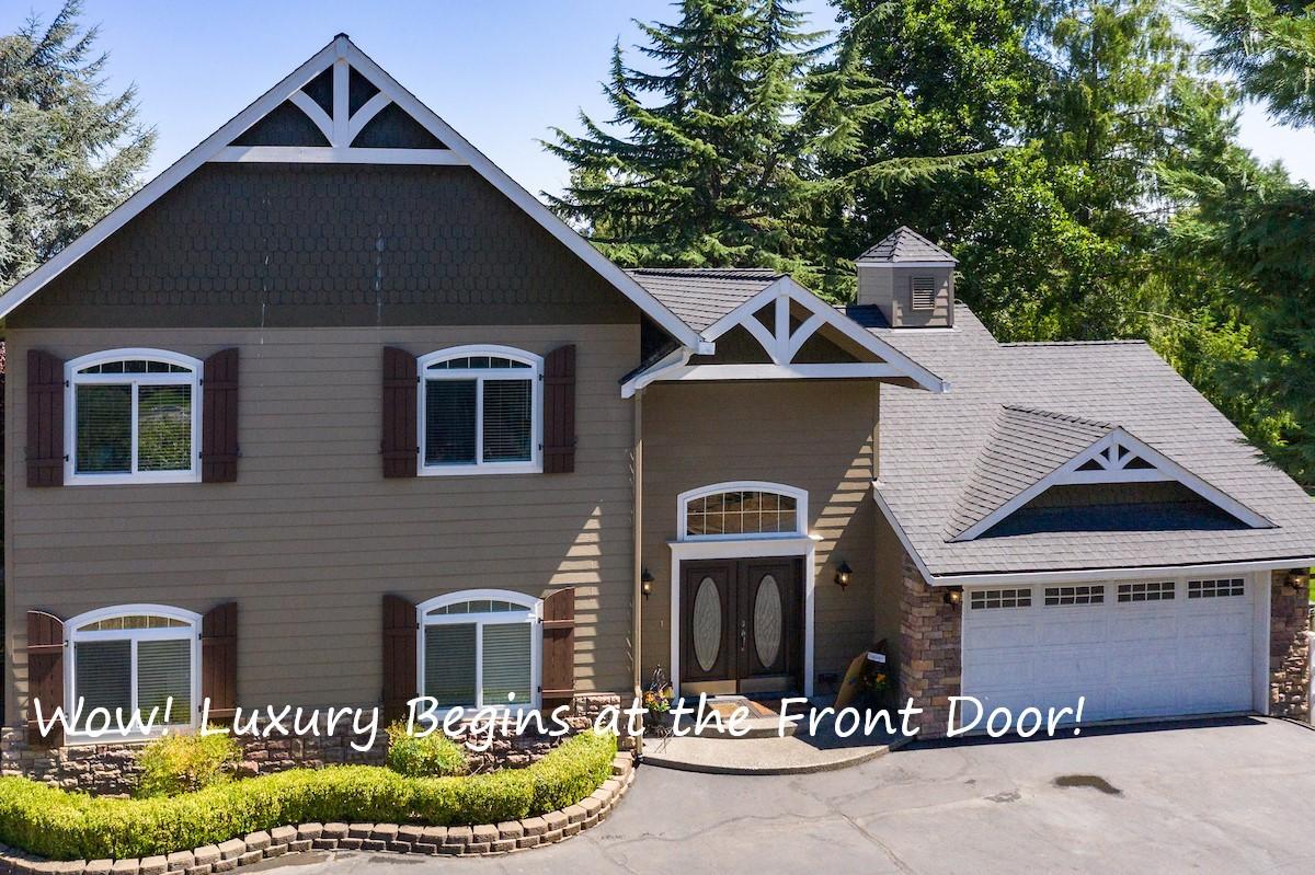 One of a Kind Home and Location! The entire house was rebuilt from the ground up in 2006 w/too many upgrades & extras to list all. Extremely desirable West Hills, nestled on a quiet cul-de-sac just off Old Stage Rd. Country living yet just minutes to town. Main level offers a perfect Mother-In-Law quarters w/secondary living room/family room area w/full bath, could be used as a 4th bedroom. 1.84 irrigated acres & seasonal creek. Custom woodwork throughout, upgraded gourmet kitchen boasts granite counter tops, large island w/raised bar, built in wine rack, custom cabinets, real oak hardwood floors, gas fireplace w/custom wood surround & travertine tile surround, +more. HUGE primary suite overlooks the valley w/separate seating area, walk-in closet, & luxurious bathroom w/custom double vanity, dual shower heads & large soaking tub. You will love the outdoor spaces & the huge wood wrap around deck, perfect for entertaining! 2-car attached garage + detached 1 car garage/shop. Must Tour!