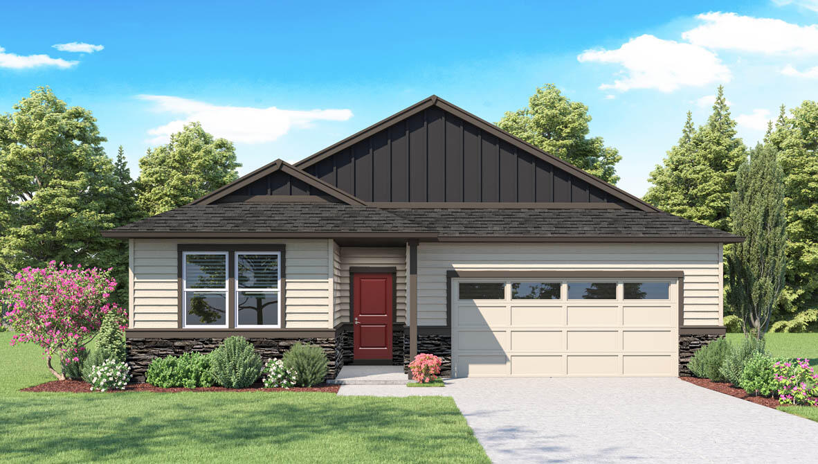 Wilshire Terrance, a new DR Horton community in beautiful Medford! Now special interest rate available on certain new inventory homes with preferred lender plus up to $10K BB in Closing Costs. See flyer and agent for details
Our popular Neuville plan has an open concept layout with kitchen open to living area, 3 bedrooms, 2 baths, 3 car garage on quiet street! Quartz countertops, premium laminate flooring, stainless steel appliances with gas range, large island and pantry! Hi-efficiency furnace, Smart home package and new home warranty, we've got you covered! Renderings and photos are representational of plan, but not actual home. Specs, features, colors and masonry vary.