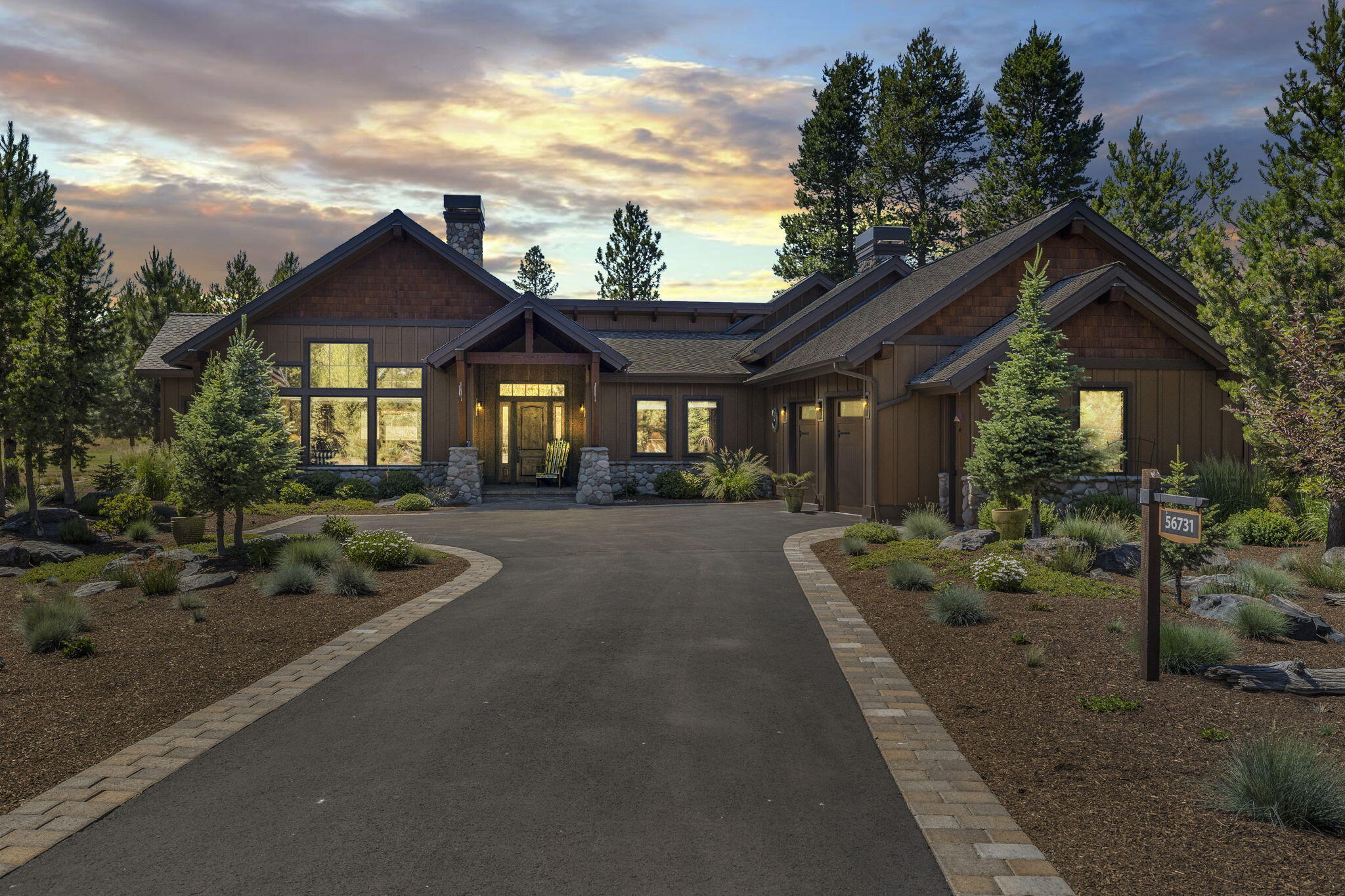 Custom home situated in the coveted community of Caldera Springs. Vaulted entry leads to an open living space filled w/natural stone, rich woodwork, rustic accents & large windows for an abundance of natural light. Main living area ftrs wood beamed vaulted ceilings, stone gas fireplace w/hearth, mantle, & built in entertainment center. Your Chef's kitchen ftrs custom wood cabinetry, stone countertops, & high-end SS appliances; including wine fridge. A large island w/breakfast bar provides addtnl workspace & serves as a gathering place for casual entertaining. Owners suite w/fireplace & luxury bath w/tile floors, custom cabinetry, soaking tub, & large tiled shower. Two addtnl bedrooms w/ensuite baths; massive laundry room, exterior patio overlooking the golf course & more! Owners enjoy year-round amenities including access to pools, fitness center, golf, & acres of forest, lakes, streams & trails, all just 15 miles from Bend. Sneak peeks of Central Oregon wildlife daily!