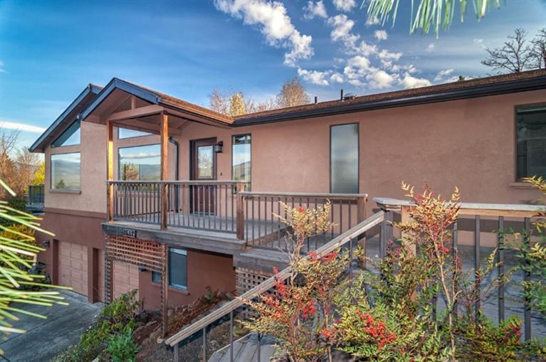 Light filled home with unobstructed panoramic valley views of Grizzly Peak and open floor plan. Vaulted ceilings and seasonally changing views from large windows add luxury to everyday living. Snuggle up to read in front of the wood fireplace in the family room or enjoy stunning views of snowy mountains in the winter. Large kitchen, and 3 large bedrooms on main floor. Separate office/bedroom and laundry area downstairs. Extensively remodeled, low maintenance newer stucco exterior. Quiet cul-de-sac location within 1/2 mile of the Market of Choice Shopping Center, Garden Way park and SOU. Easy jaunt to top rated AHS, AMS, Walker Elementary and John Muir K-8 Magnet School. Quiet, beautiful and functional sun filled back yard. Enjoy the bounty of mature fruit trees and fresh vegetables from irrigated raised garden beds. Gorgeous three season Trex deck with vaulted cover. Front yard Trex deck overlooks mature low maintenance plants creatively displayed by moss rock terrace landscaping.