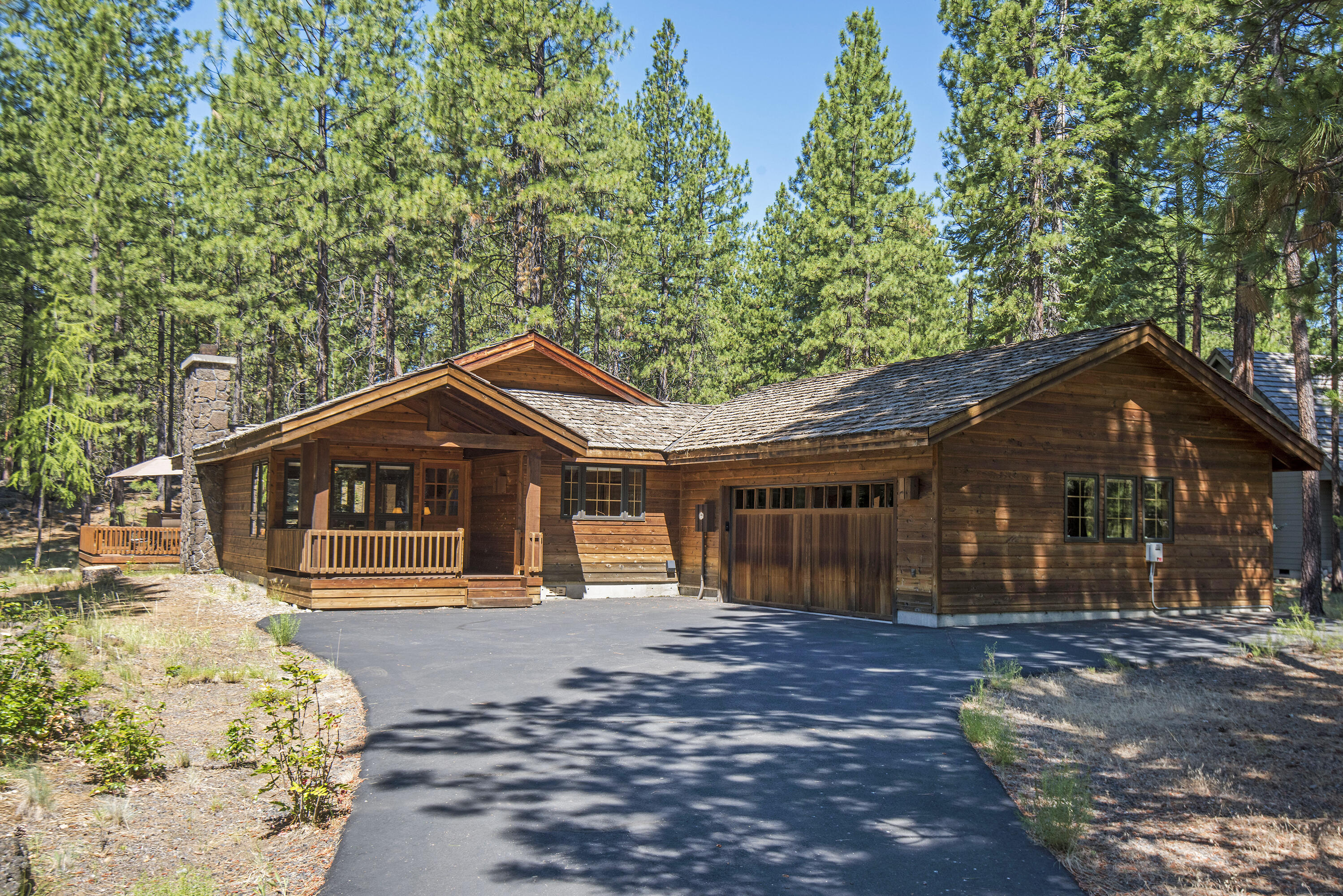 GM66 is located just two cul-de-sacs away from Glaze Meadow Recreation Center! This single-level home shines TLC throughout. Designed for the Black Butter Ranch lifestyle. The home sleeps 10 people. Each of the three bedrooms offer deck access - Plus separation with hallways on both sides of the great room. You access two of the bedrooms and one bathroom from the back hallway. The front hallway leads to a bunk room that sleeps 6 - two bunk beds with three beds each, a bathroom and utility room. The attached 2-car garage has shop area with storage and there is a storage shed. Black Butte Ranch offers 2 championship golf courses, tennis and pickleball courts, disc golf, 6 pools (1 indoor), hot tubs, 2 workout rooms, spa, paddle boarding, kayaking, catch and release fly fishing, and paved bike path. Dining at the new Lodge and Lakeside Bistro with views of the Cascade Mountains and Phalrope Lake. Dining at Robert's Pub with golf course views.