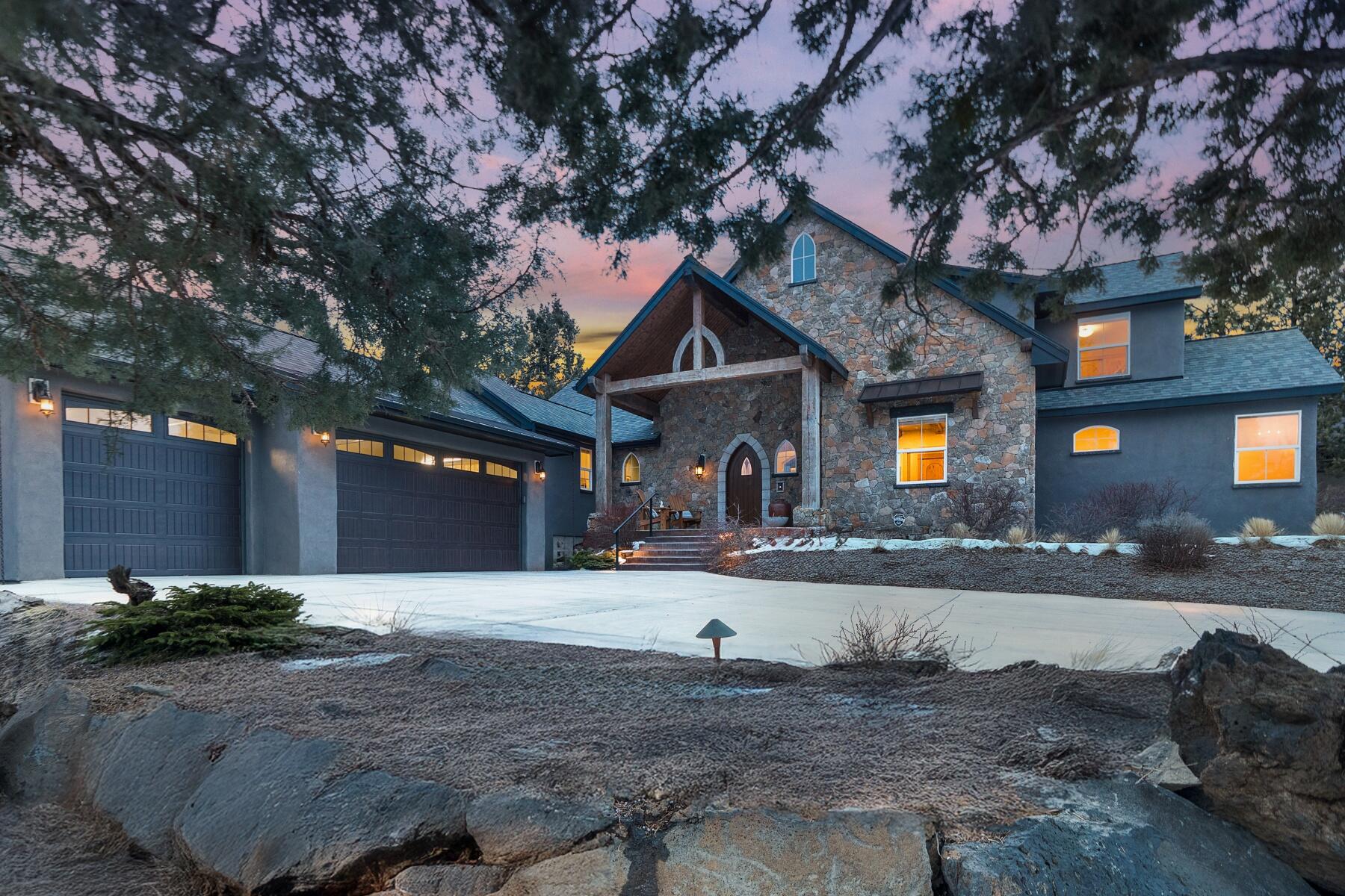 Built by Jess Alway, this one-of-a-kind custom home in Awbrey Glen offers luxury, craftsmanship, and tranquility on one of the community's largest, most private lots. With golf course frontage, partial mountain views, and expansive open space, 2667 NW Hilton Ct embodies Bend's resort-style living.  
Reclaimed wood floors and grand beams accentuate the great room, den, and outdoor patios, while a floor-to-ceiling stone fireplace adds warmth and elegance. The gourmet kitchen boasts Thermador appliances, a copper hood, chiseled granite island, and custom Alderwood cabinetry.  
The private primary suite features a brick accent wall and a spa-like bath with heated floors, travertine, and a walk-in shower. Outside, enjoy a covered patio with a gas fire pit framed by Montana Mossy Stone.  
With breathtaking views and impeccable design, this home offers a rare opportunity to experience the best of Awbrey Glen. Schedule your private tour today.