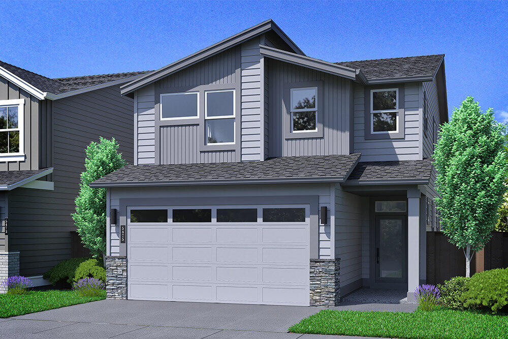 MOVE IN READY IN NOVEMBER! This is lot #12, offering a prime location for your new home.  The SYDNEY floor plan by award-winning Pahlisch Homes spans a spacious 1,927 SF and features a thoughtful two-story design. With 4 bedrooms located upstairs, it offers plenty of room to enjoy. The main level is enhanced by a cozy fireplace, elegant quartz countertops, and luxury vinyl plank flooring, creating a welcoming environment. A tankless water heater ensures energy efficiency, while the included air conditioning adds year-round comfort. The front yard boasts xeriscaped landscaping, providing a low-maintenance yet attractive exterior. Conveniently located near Pine Nursery Park, this home also sits on Bend's NE side, close to medical facilities and shopping. It perfectly blends modern amenities with an inviting atmosphere, ideal for both relaxation and entertaining. Photos are virtually staged.