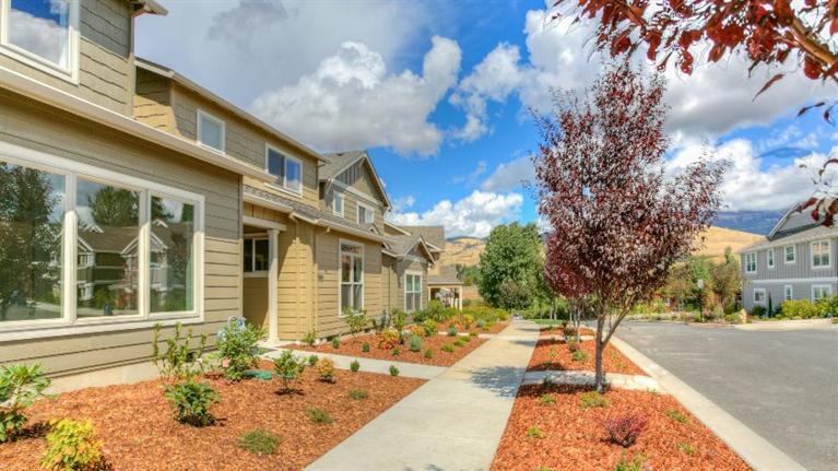 Style, Space and Spectacular Ashland Views! New upscale townhome in Meadowbrook Park with generous main-level living, open-concept floor plans, abundant light and expansive views! This smartly designed home offers fixtures and finishes that are just as beautiful as the views, including a corner fireplace, gleaming hardwood flooring, stainless steel appliances, granite countertops, private covered balcony and spacious main-level master suite with tile bath, walk-in shower and double basins. The private guest level includes two extra bedrooms, bath, beautiful light and more amazing views. An expansive double garage has extra storage, room for a workshop, or? This home is designed to accommodate a full elevator to make the main floor accessible for life-long living. Located in Meadowbrook Park at North Mountain, Ashland's All-Ages Destination Neighborhood.