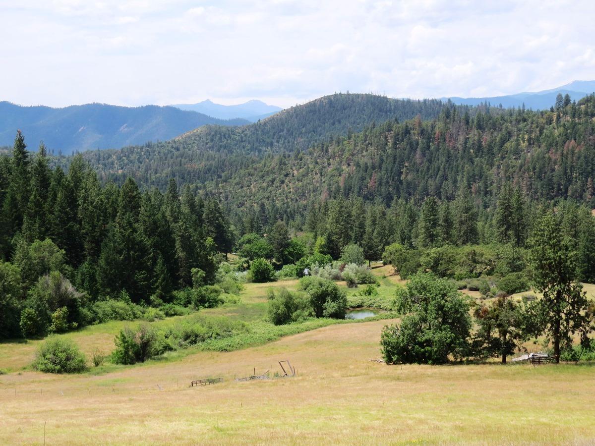 72 acre private paradise located just over 8 miles from historic Jacksonville Oregon. EFU zoned with aprx 34 ac irrigation water rights that can be set up under gravity flow. There are two yearly ponds fed by the creek and numerous springs and two well spring cisterns. The property is tucked in its own valley and surrounded on 3 sides by vast BLM tracts. The views of open pastures, timbered hillsides (some marketable) and mountains create a breathtaking spectacle. Abundant wildlife call this private sanctuary home. There is an old homestead house in fairly poor condition with power, phone line and well that anchors a home site for the new owner with many great locations with stunning views for a new house. There are also a number of dilapidated out buildings. The land with south and westerly slopes would make an excellent vineyard or any number of crop growing possibilities. This is a real jewel and parcels like this are rarely available so act quickly.
