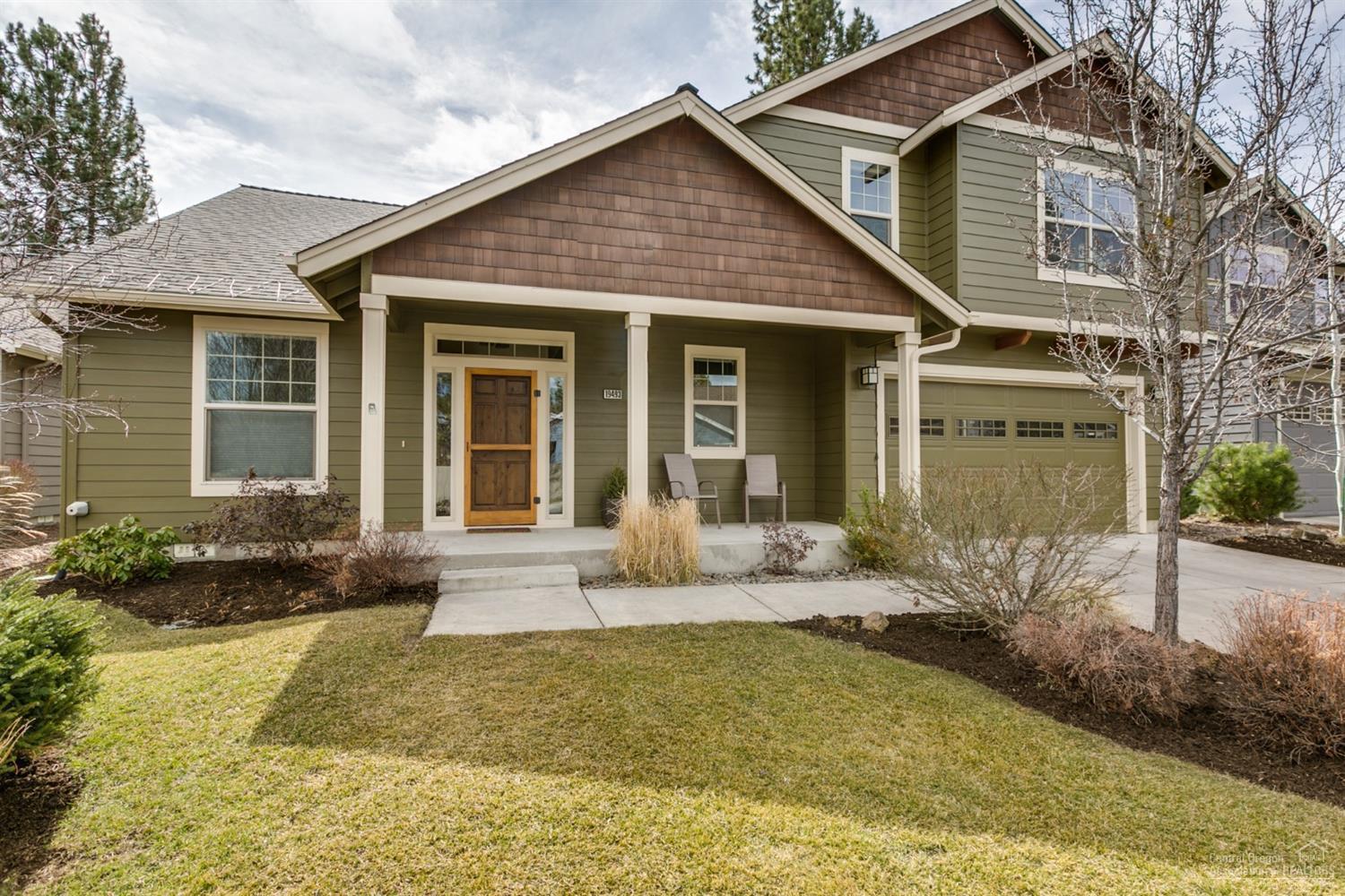 Step into this spacious home and discover your private sanctuary on the edge of Bend. Great room concept, 2296 sq ft with 4 bedrooms (master on main), 2.5 bathrooms, separate den and peekaboo mountain views - and that's just the start. This large lot features a sprawling backyard that's built for entertaining. Covered back patio, mature landscaping, AC, 3 car garage, new roof and exterior paint round out this offering in the highly desirable community of RiverRim, just minutes from the Old Mill.