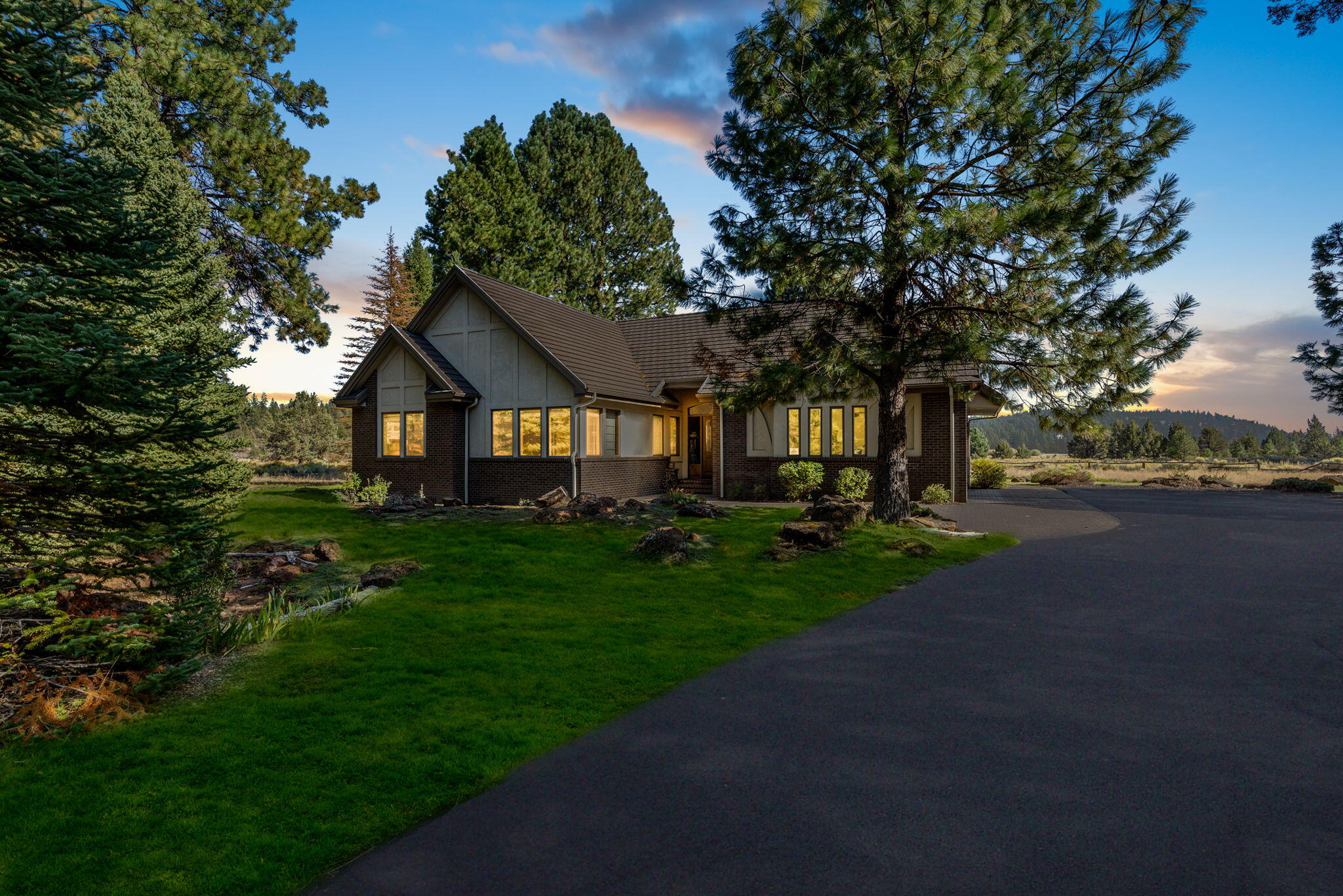Rare Sisters Oregon Eagle Airpark home, hanger and guest house.  Beautifully treed 1.4 deeded acres, surrounded by common property.  Recorded airport access agreement that runs with the land. Paved public Airport call 6K5. Home is 2172sq ft with 3 bedrooms and 2 full baths; all custom high end finished carpentry, cabinets, and 2 brick masonry gas fireplace and outdoor stucco with masonry accents.  The  52x48ft hanger has 220v Portable Barn Heater & insulated with same construction as the home and has a 44x14ft Wilson bi-fold door and rear street side roll up door for RV.  The hanger has an attached 550sq ft guest home, completely furnished 1 bed 1 bath, w/kitchen & living room.  Five minutes to quaint western town of Sisters, with shopping, medical clinics, restaurants, hardware stores, shops and more.  Highly rated Sisters School district. Recreation galore from winter snow skiing at the famous Mt Bachelor Resort to hiking, whitewater rafting and fishing on the Deschutes Rive