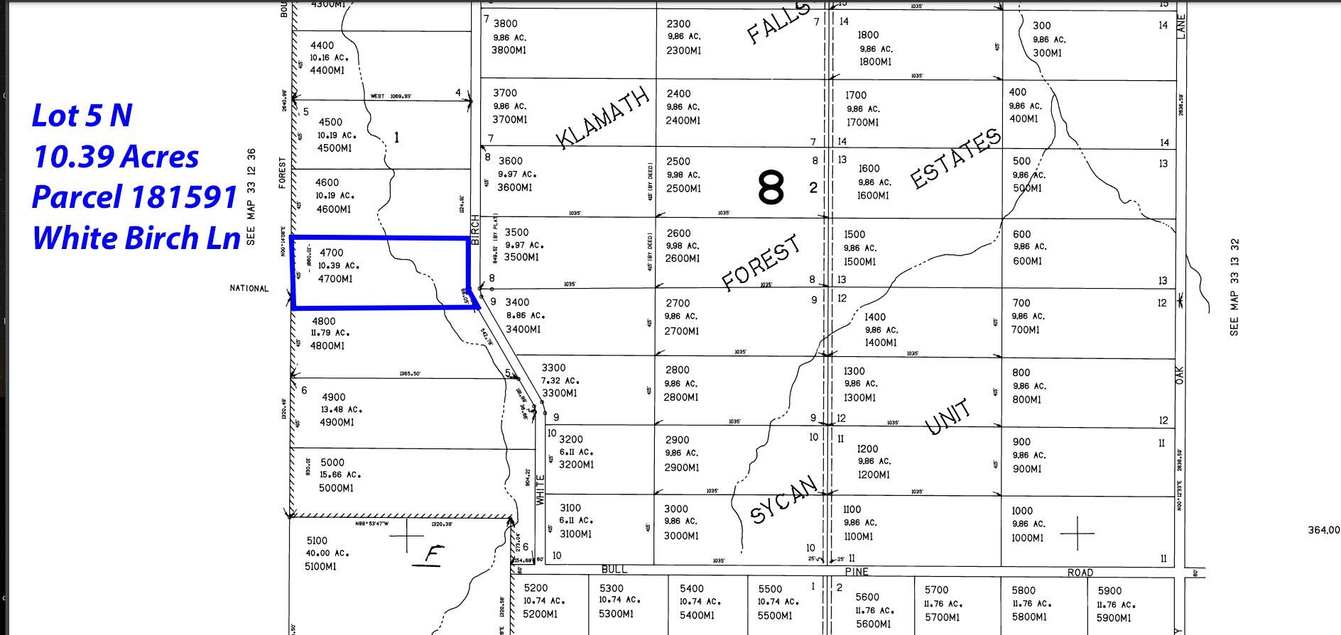 Klamath Falls Forest Estates -Sycan Unit - Land