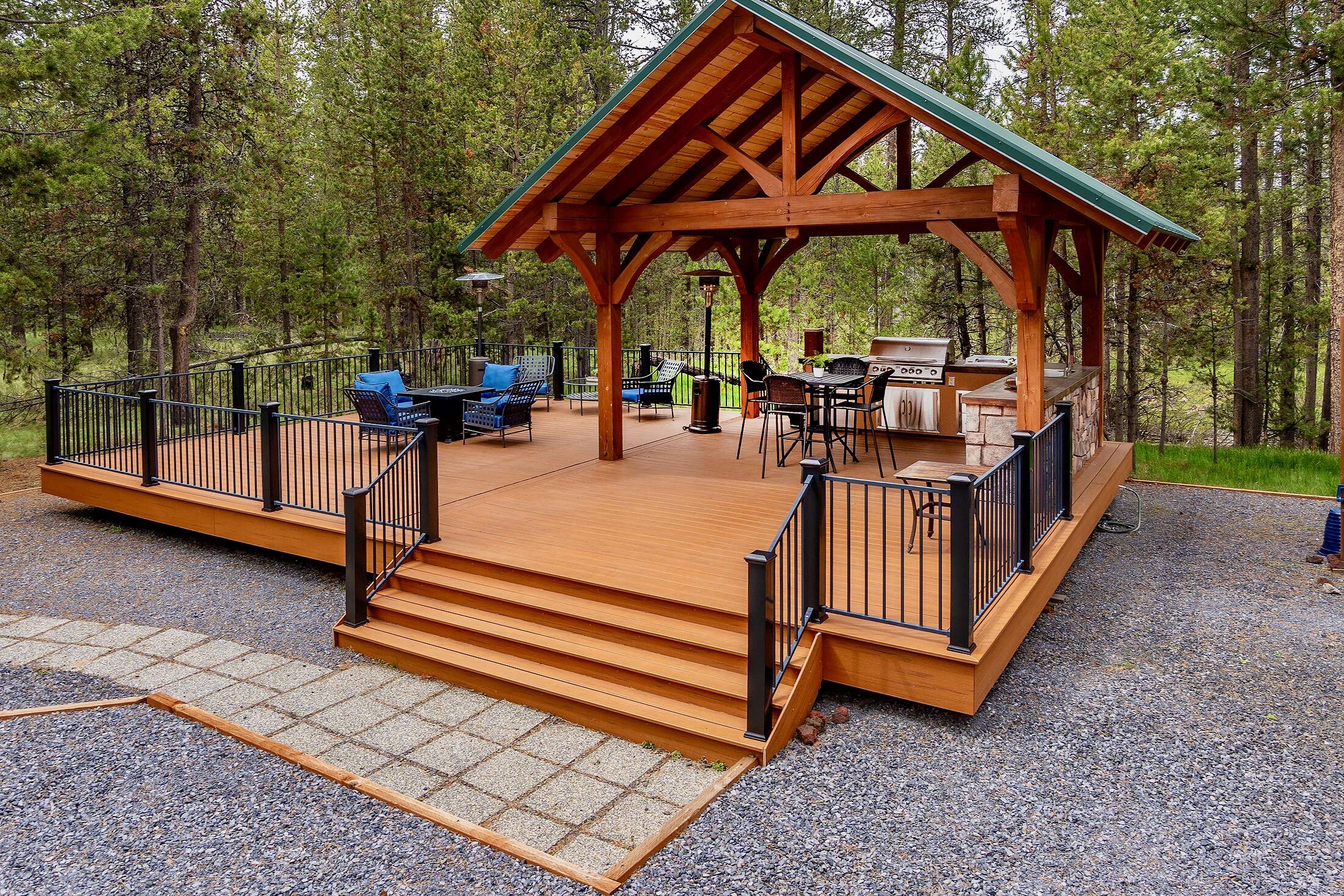Outdoor Luxury & Privacy in Central Oregon - Build or Enjoy As-Is! 
Discover the perfect blend of outdoor living and modern comfort on this peaceful, forested .48-acre lot in OWW2. Just 10 minutes to Sunriver Resort, 25 minutes to Bend and 30 minutes to Mt. Bachelor!

The property features a true Timber Frame deck structure designed by the owner and built by Sisters Log Homes for over $40,000 in 2014. Deck space is  600 sq. ft.

Lot has been cleared, graveled, features 2 RV hookups and utilities are in place, saving you time and money.   This lot is ready to be built on and enjoyed! (Buyer to conduct all due diligence.)

HOA includes paved roads, snow removal, and private access to a marina and boat dock on the Deschutes River—perfect for boating, fishing, and water sports.

Enjoy wildlife from the deck or head out for world-class skiing, hiking, and mountain biking. Whether you're looking for a peaceful escape or a basecamp for adventure