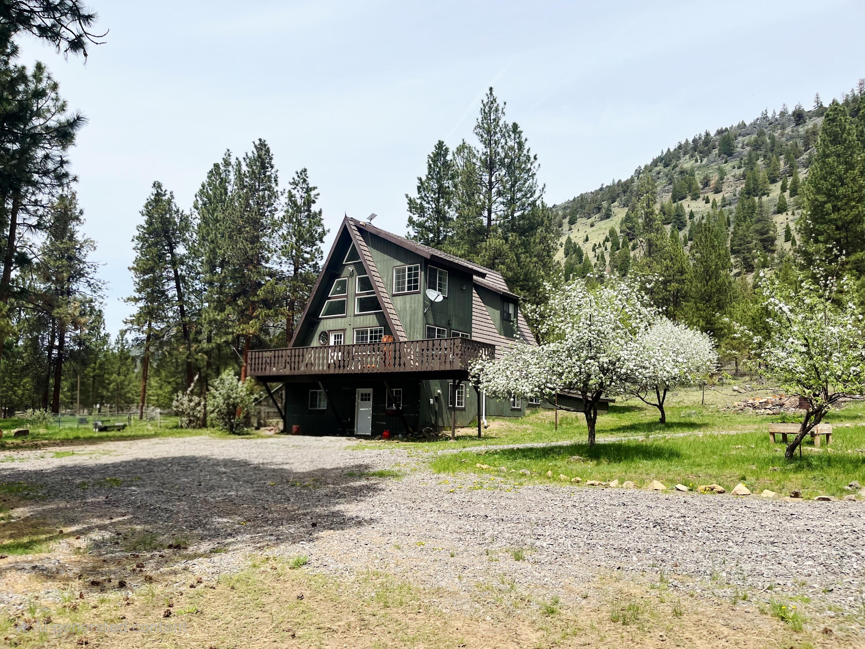 Back on the market at no fault of its own! Spacious 2,836 sq ft Engineered Metal A- Frame home with a metal shake roof, and blue prints on 11.35 wooded acres! This 3-bedroom, 3-bathroom home features soaring vaulted ceilings in the living room, large windows for natural light. A 25x35 shop offers room for projects or storage. Outside, enjoy multiple fruit trees, a garden space already started, and room to expand. Located just outside the city, the property offers privacy and nature with easy access to shopping , medical services, restaurants and town. Klamath Falls is known for year-round recreation, hiking, fishing, and Crater Lake nearby. The seller says the water well pumps approximately  20-30 gallons per minute. Buyer to do their own due diligence. Attractive owner carry terms is available!