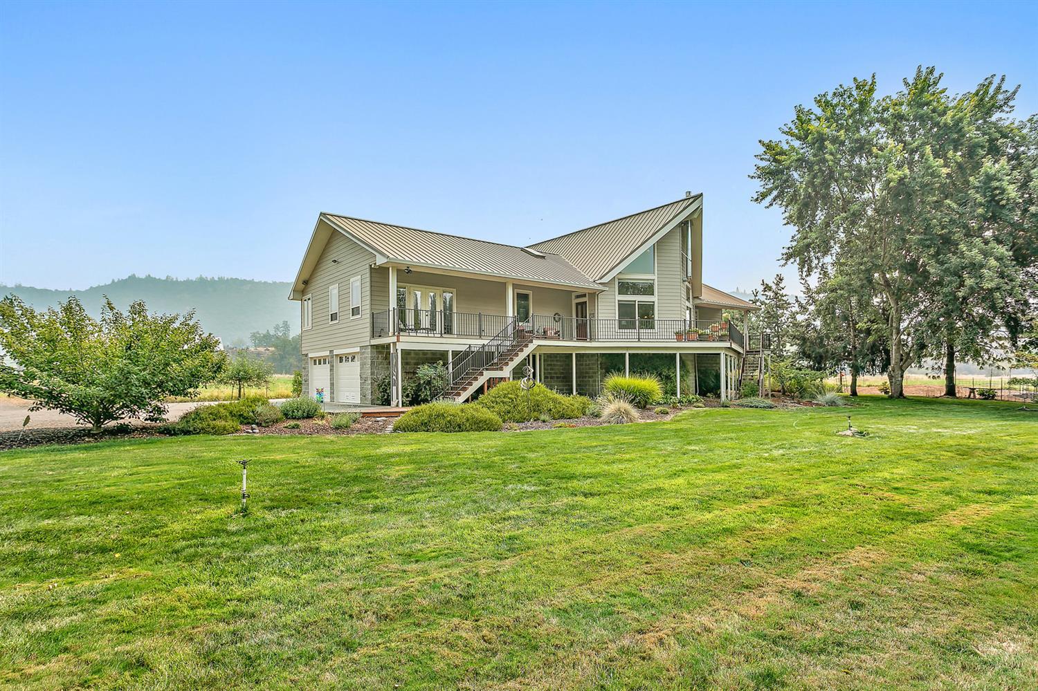 ''Comp Only - this information is for statistical purposes only.'' Located on the famous ''Rattlesnake Rapids.'' 700-Feet of Rogue River frontage. Enter through a gated entry to this beautiful 2-story home with basement built in 2001 on 10.22-acres on two tax lots with irrigated pasture. Home features 3-bedrooms, 3-bathrooms, solid oak floors, high vaulted ceiling, gas fireplace, kitchen island, eating area, large pantry, built-in desk, formal dining area with coffered ceiling, central vac, wet bar with refrigerator, built-in book shelves, utility room, master suite with views of the river, jetted garden tub and more! Lots of decking with gas BBQ hook-up. Raised garden beds, apple trees. Finished 3-car garage with shop with built-in shelving and room for a wine cellar; room for RV parking, 36x60-Shop. River rights (domestic with filtration system through UV system).